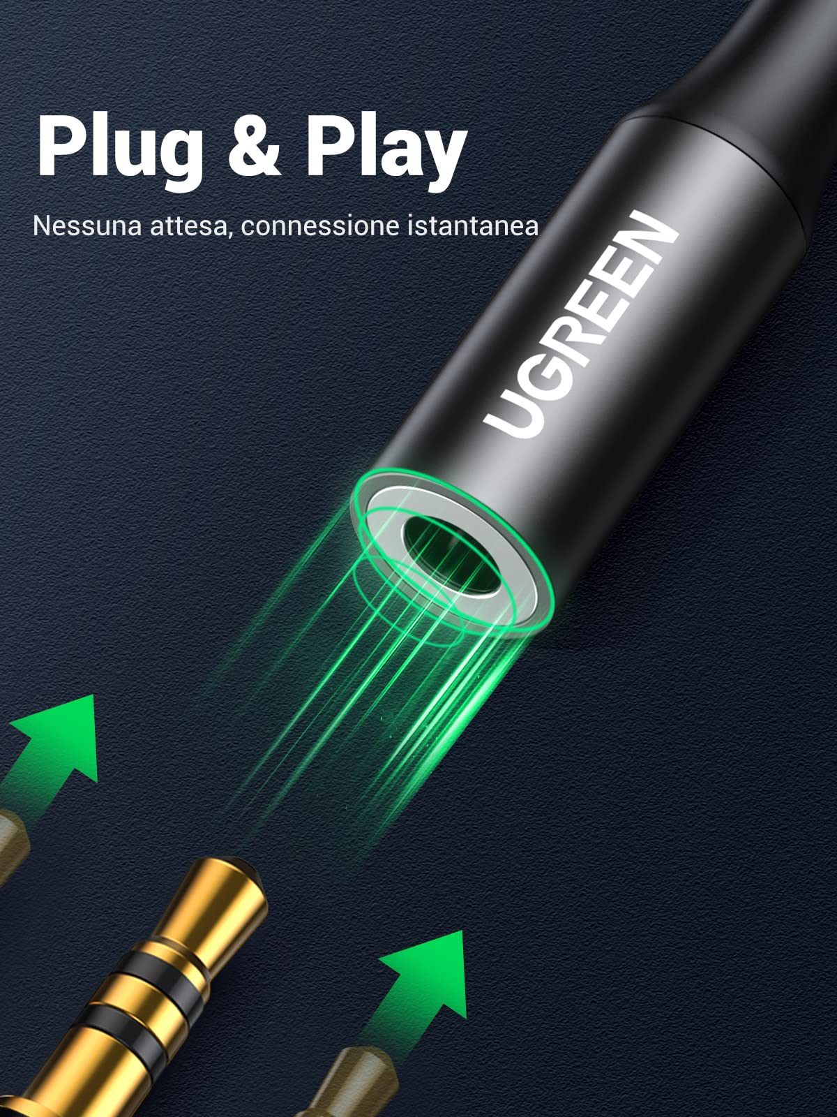 ugreen-adattatore-usb-c-a-jack-3-5mm-nylon-nero-per-cuffie image 7