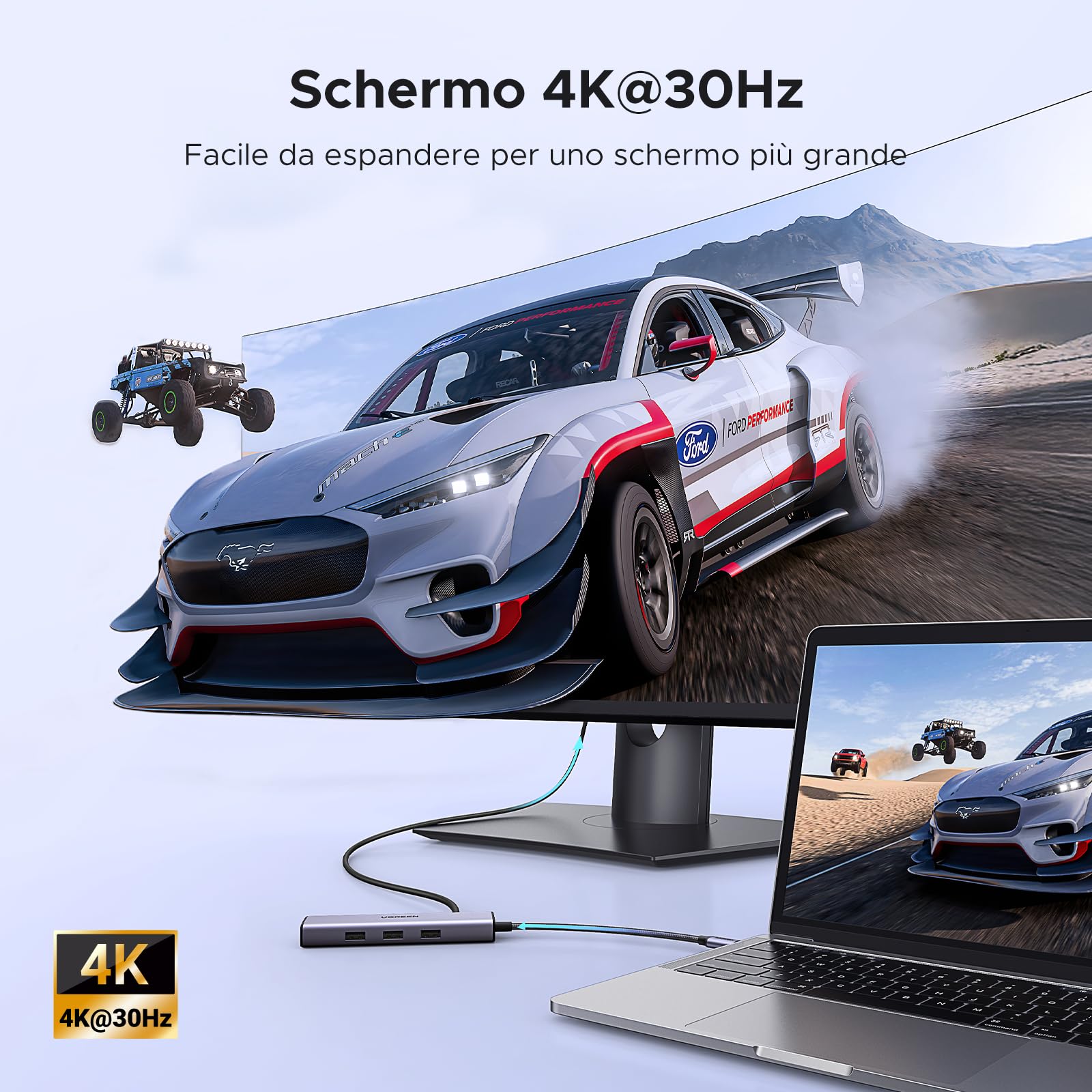 ugreen-revodok-1061-hub-usb-c-6-in-1-con-hdmi-4k-ethernet-gigabit-e-pd-100w image 3