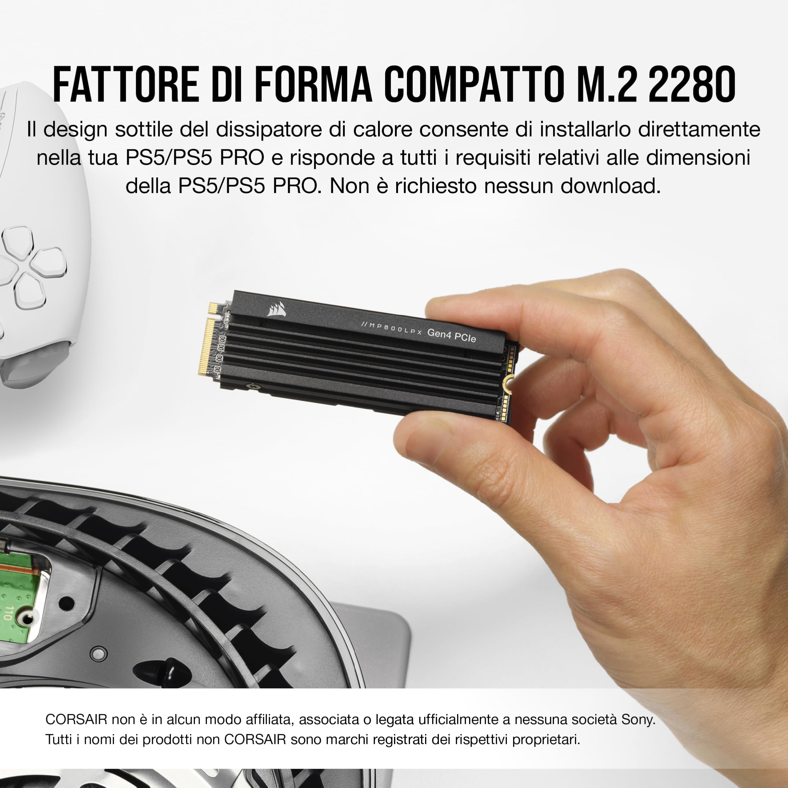 corsair-mp600-pro-lpx-8tb-m-2-nvme-pcie-gen4-ssd-ottimizzato-per-ps5-nero image 3