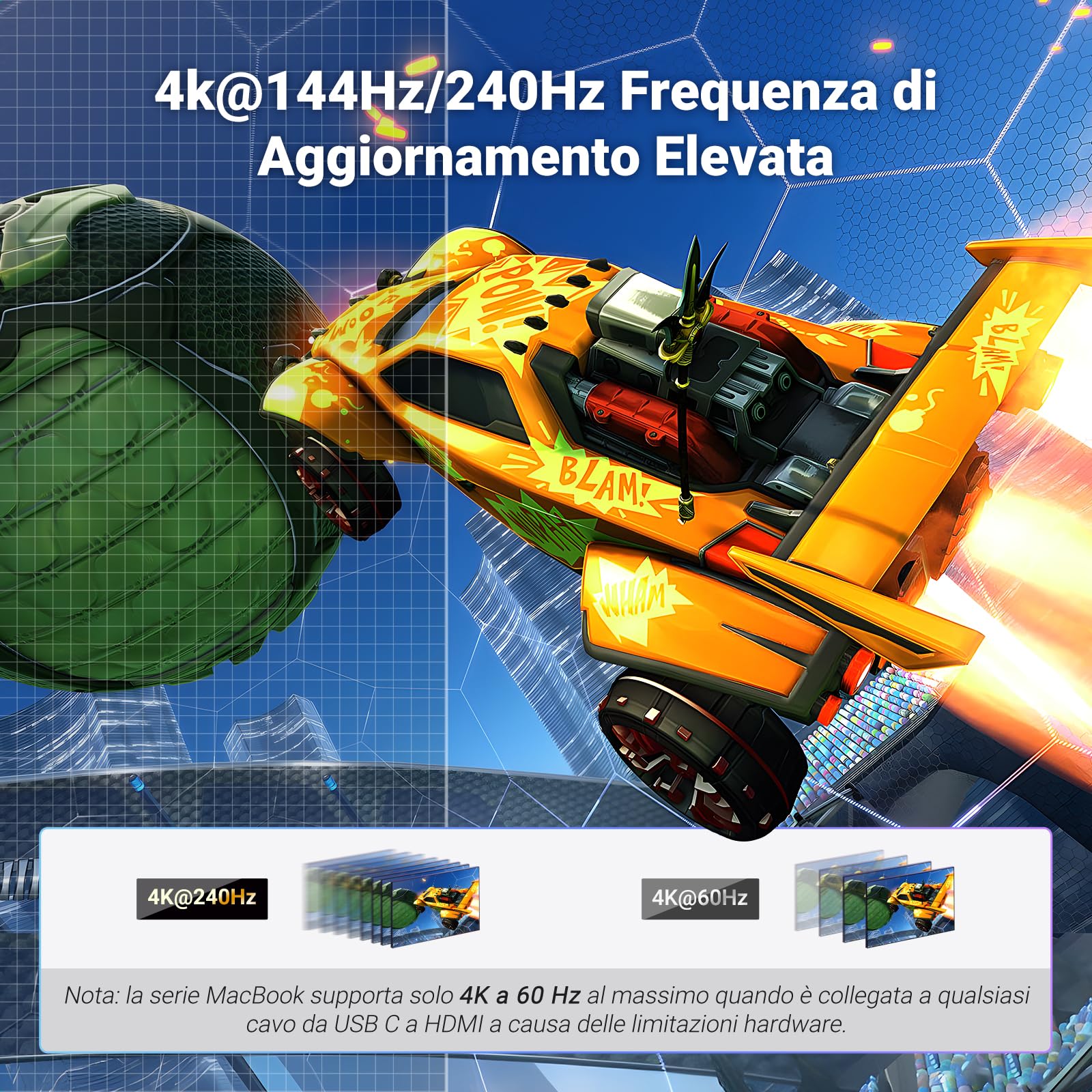 ugreen-adattatore-usb-c-a-hdmi-2-1-8k60hz-4k240hz-nylon-alluminio image 3