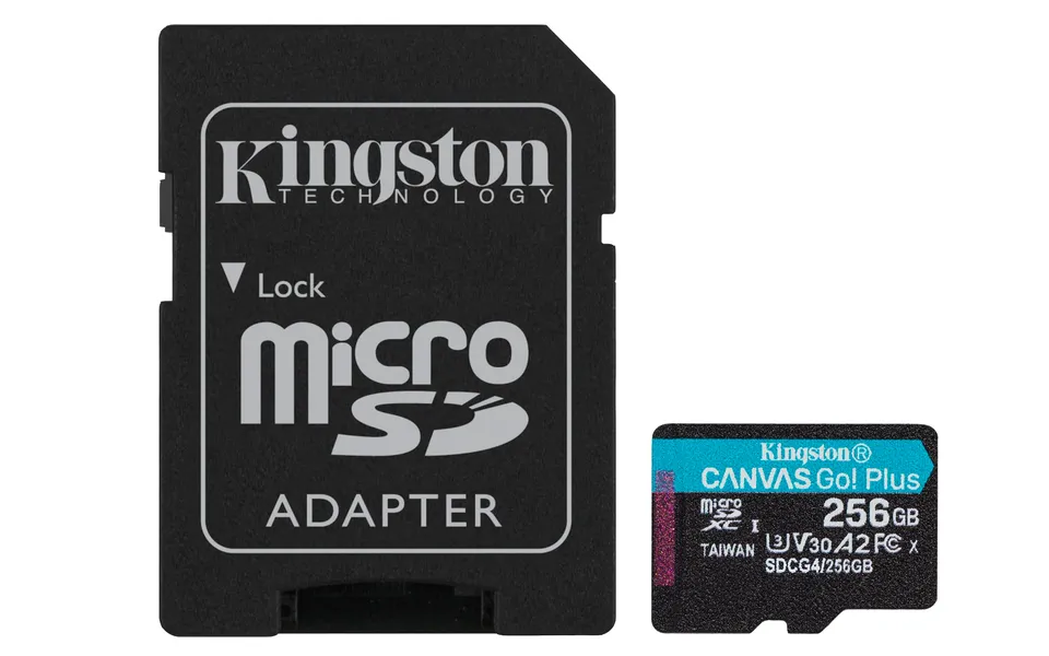kingston-canvas-go-plus-microsdxc-256gb-gen4-200mb-s-a2-u3-v30-con-adattatore image 1