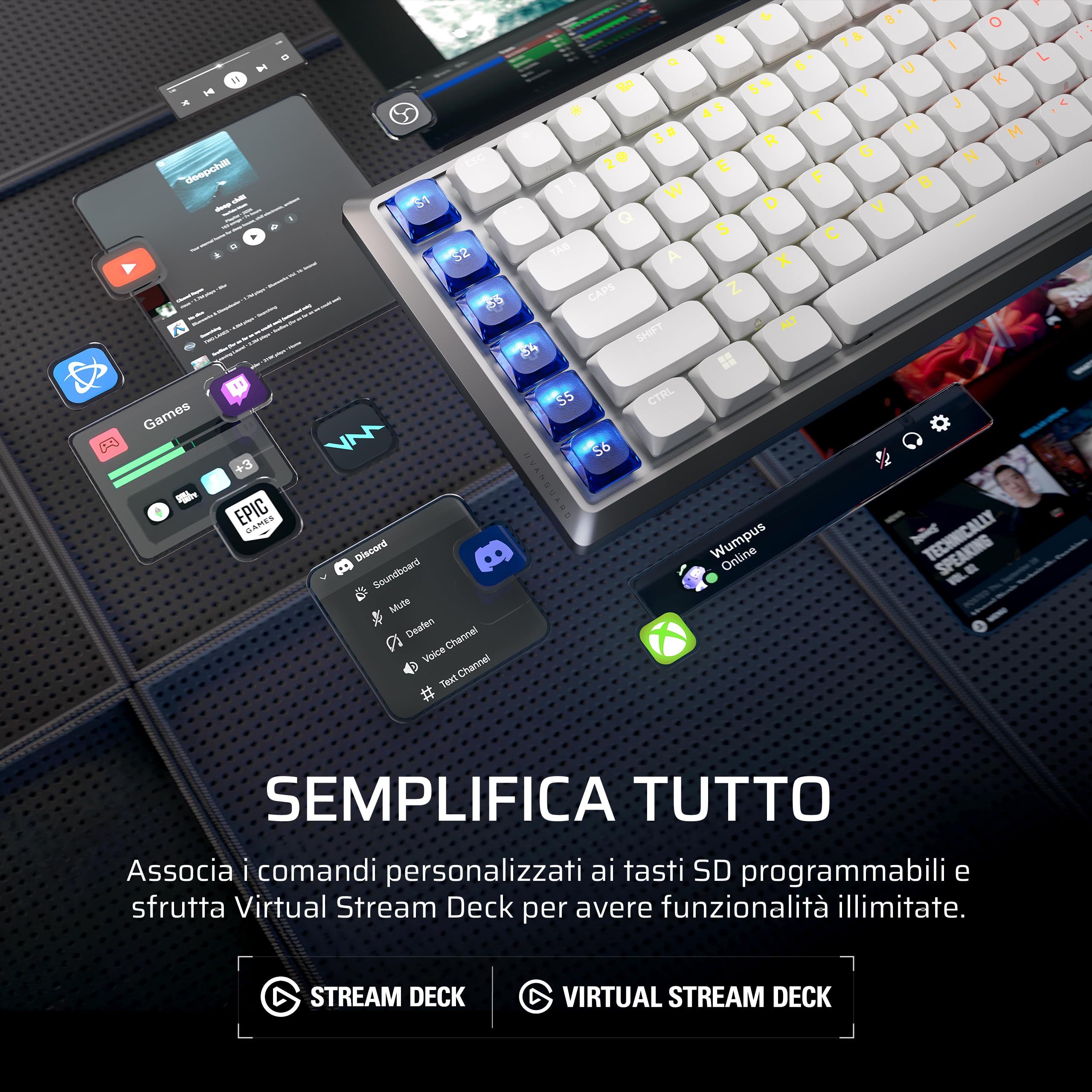 corsair-vanguard-air-99-wireless-tastiera-da-gioco-a-basso-profilo-bianco-ottico image 6