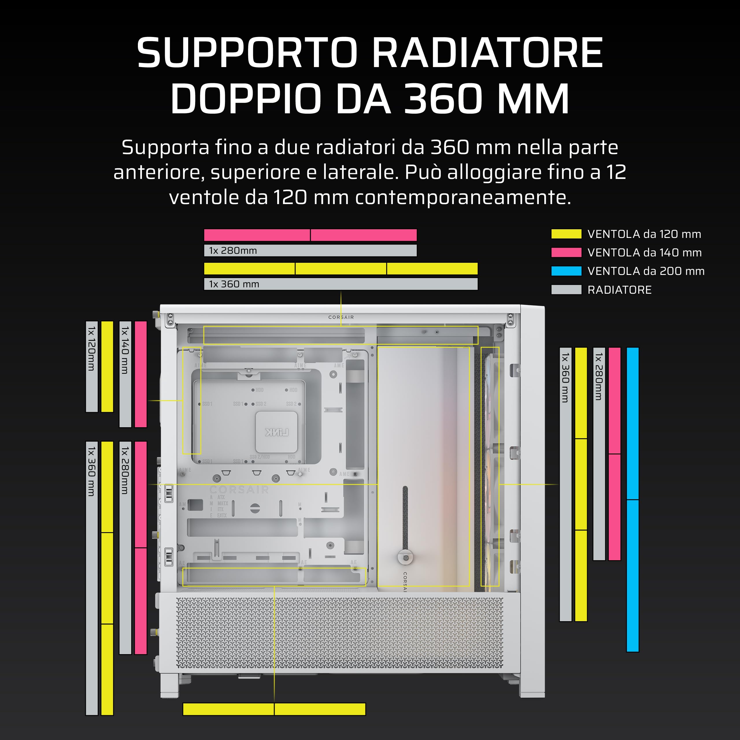 corsair-frame-4000d-rs-argb-case-mid-tower-atx-per-pc-bianco image 6