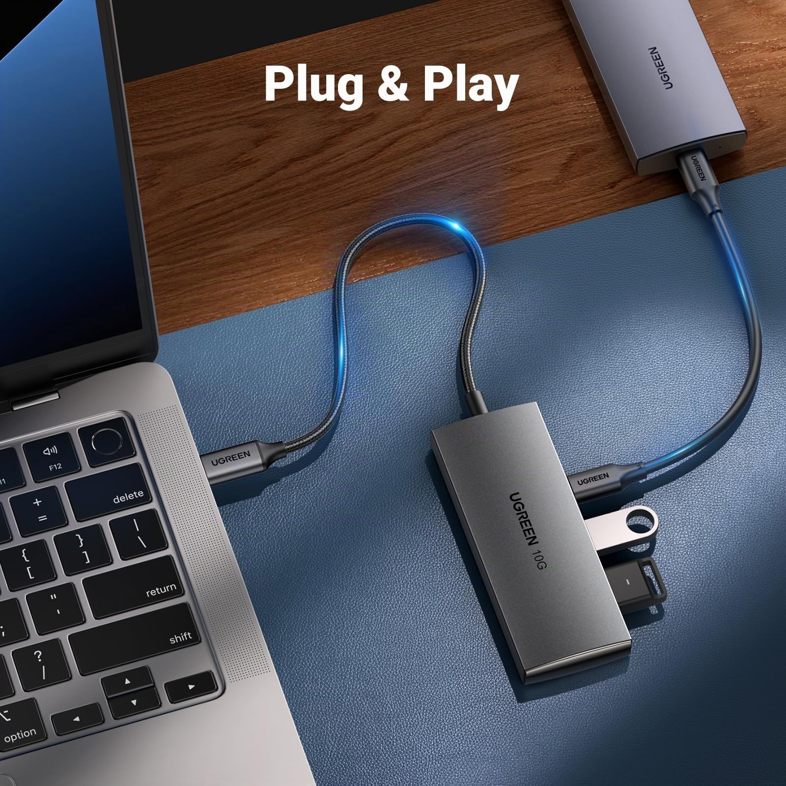 ugreen-hub-usb-c-10gbps-4-porte-alluminio-con-2x-usb-c-e-2x-usb-a-3-2 image 4