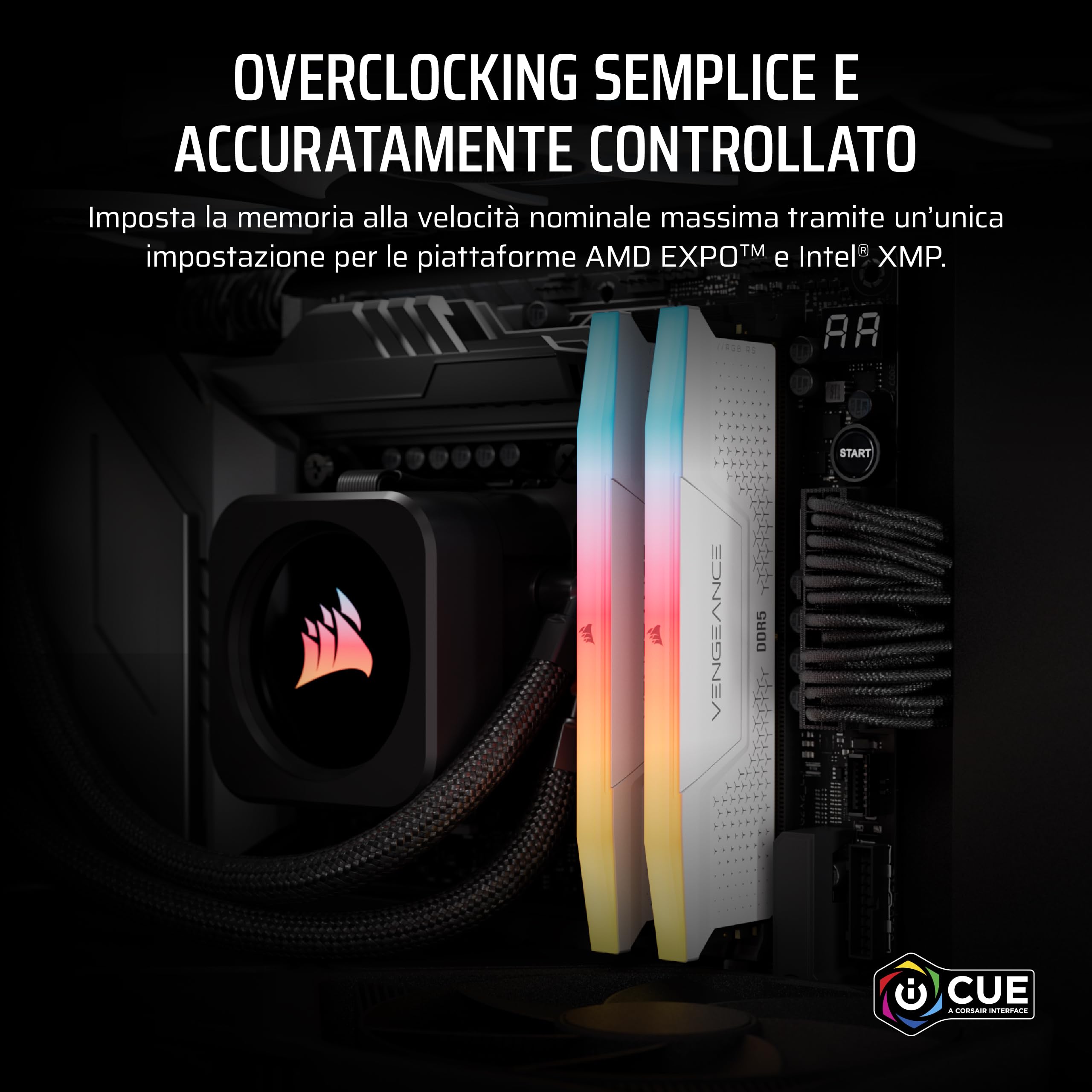 corsair-vengeance-rgb-rs-ddr5-16gb-2-x-8gb-5200mhz-cl40-bianco-amd-expo-e-intel- image 5