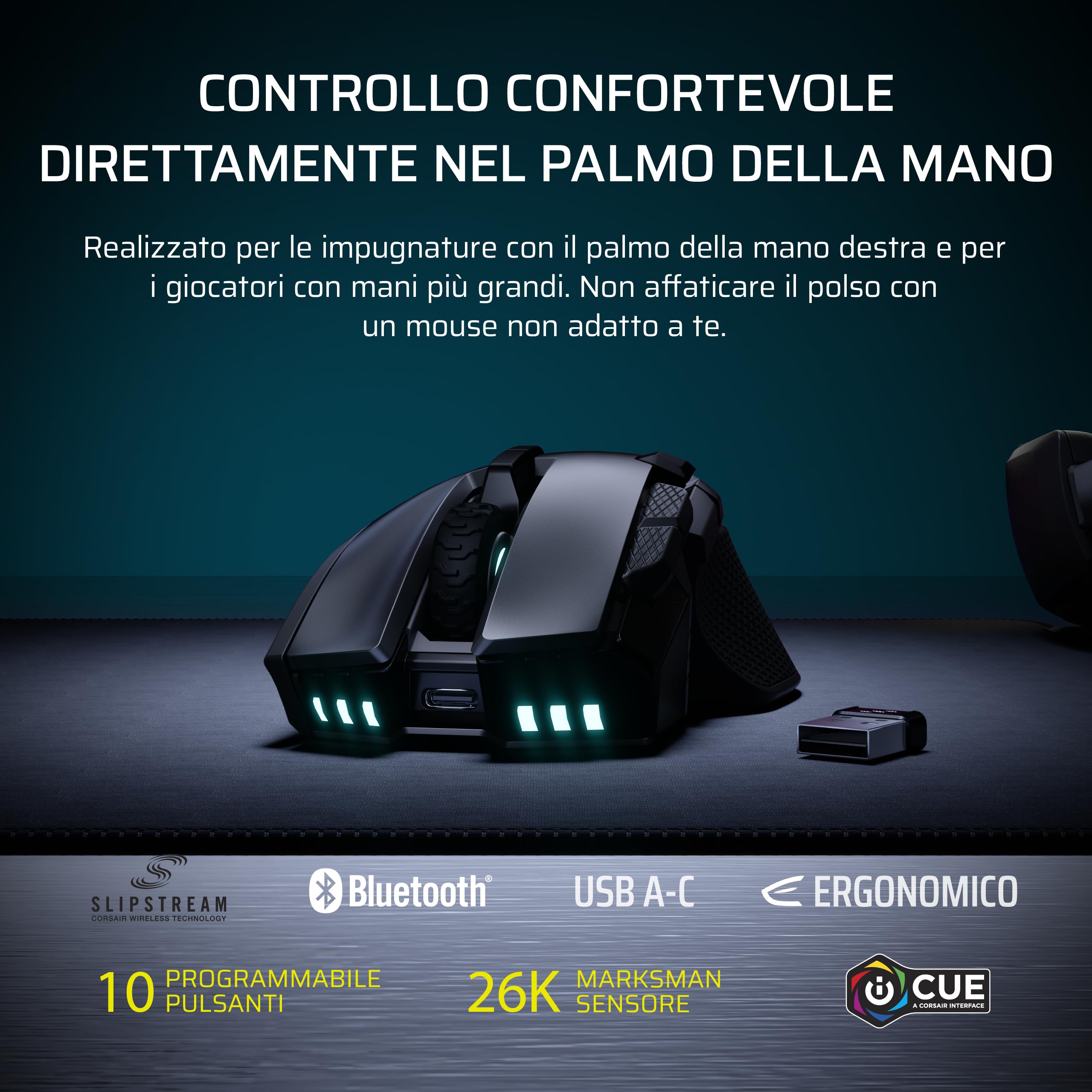 corsair-ironclaw-wireless-se-2026-mouse-da-gioco-wireless-nero image 2