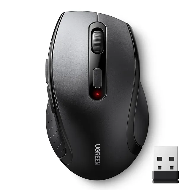 ugreen-mouse-wireless-ergonomico-2-4ghz-usb-1600-dpi-nero image 1