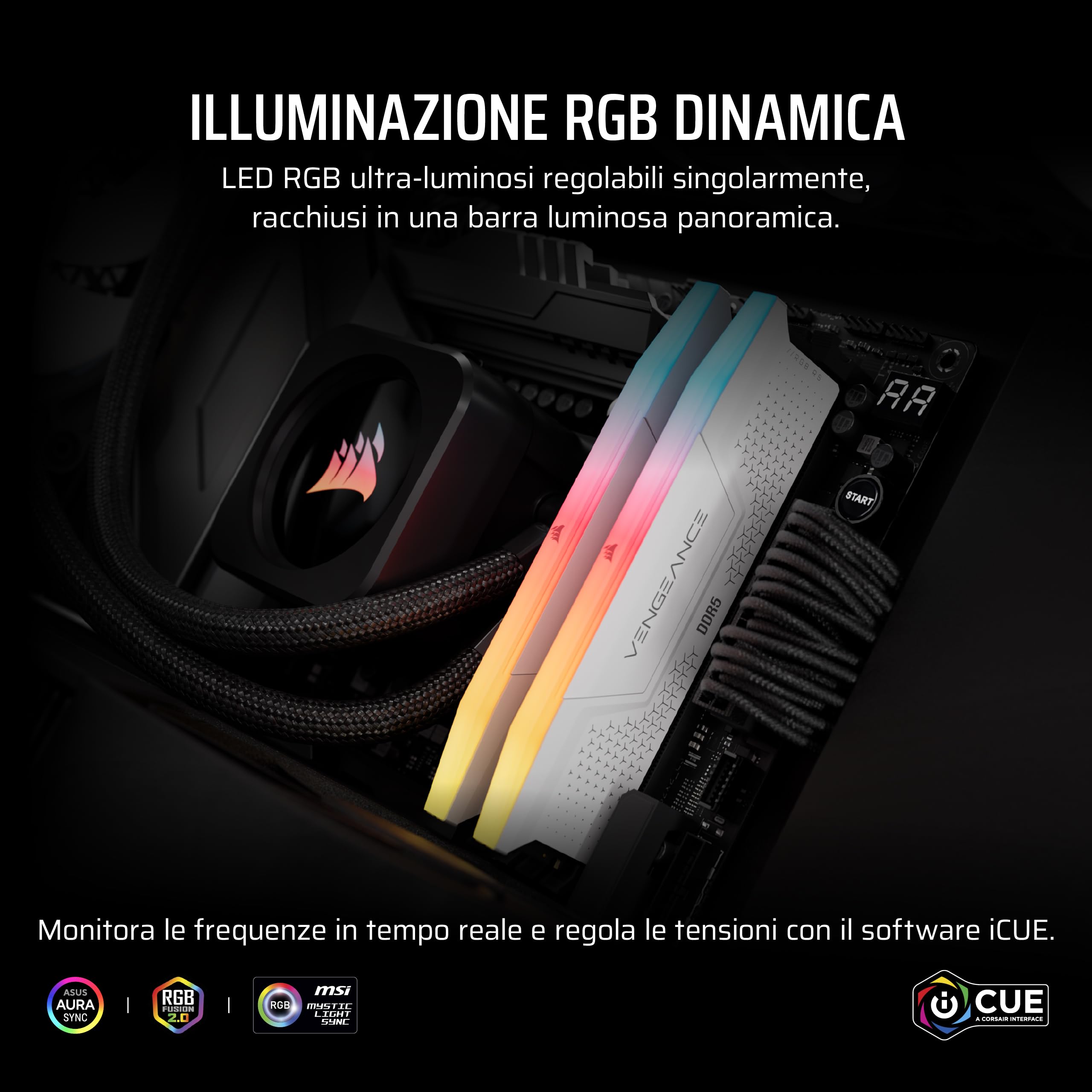 corsair-vengeance-rgb-rs-ddr5-16gb-2-x-8gb-5200mhz-cl40-bianco-amd-expo-e-intel- image 4