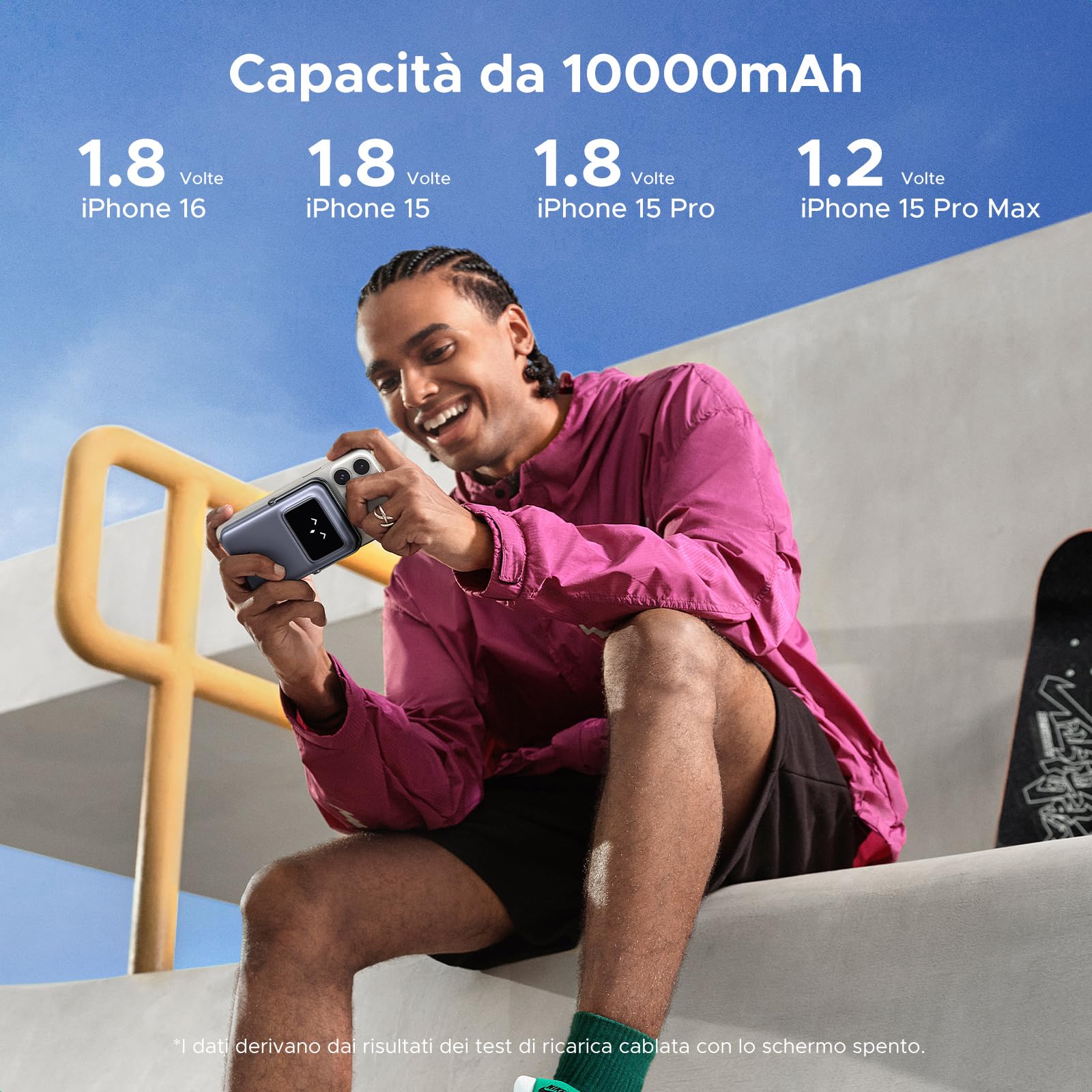 ugreen-uno-power-bank-magnetico-10000mah-pd-20w-con-cavo-e-stand-nero image 4
