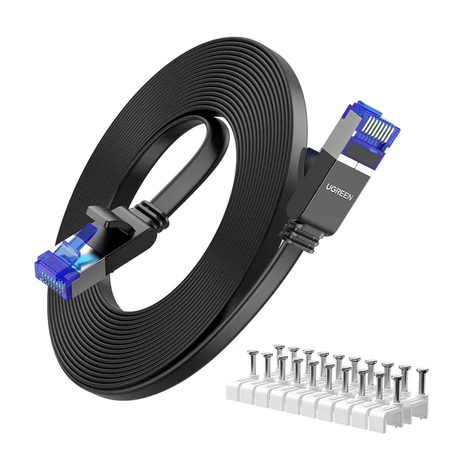 ugreen-cavo-ethernet-cat-8-piatto-5m-40gbps-2000mhz-rj45-poe-schermato image 1