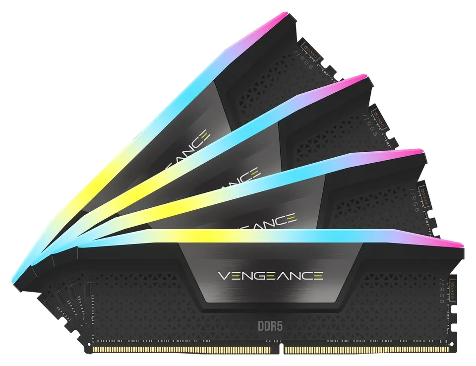 corsair-vengeance-rgb-ddr5-128gb-4x32gb-5600mhz-cl40-intel-xmp-nero image 1