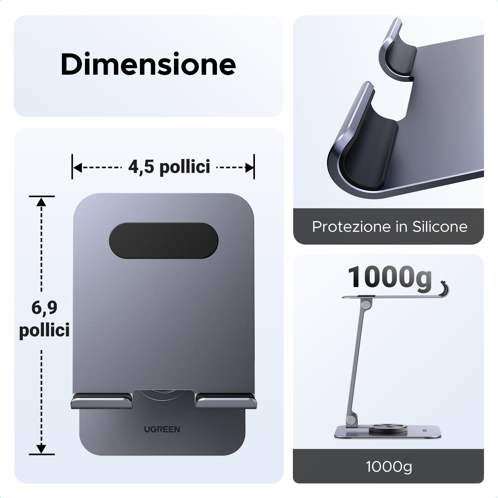 ugreen-supporto-tablet-da-tavolo-in-alluminio-rotante-360 image 3