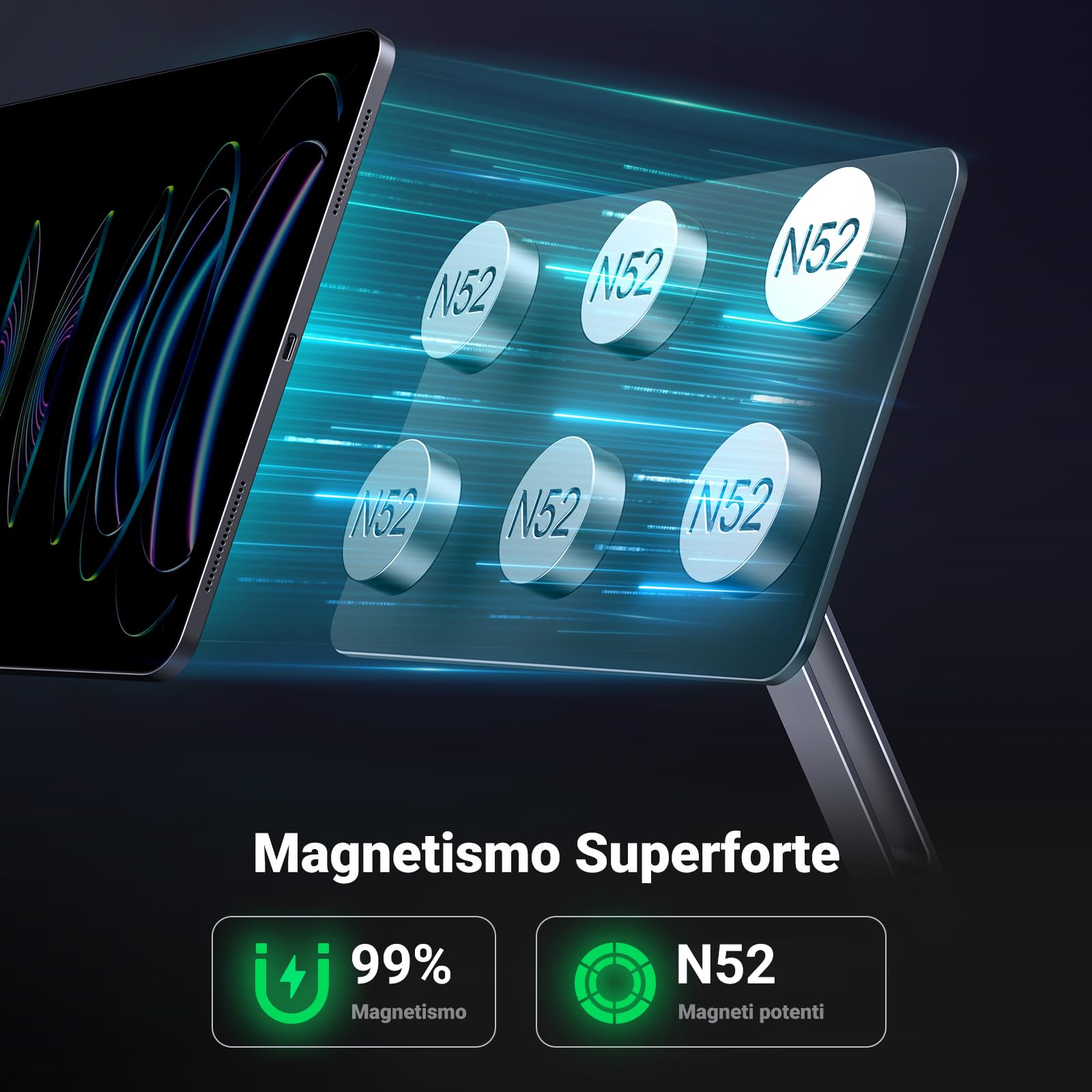 ugreen-supporto-magnetico-da-scrivania-in-alluminio-per-ipad-pro-12-9-girevole-3 image 2