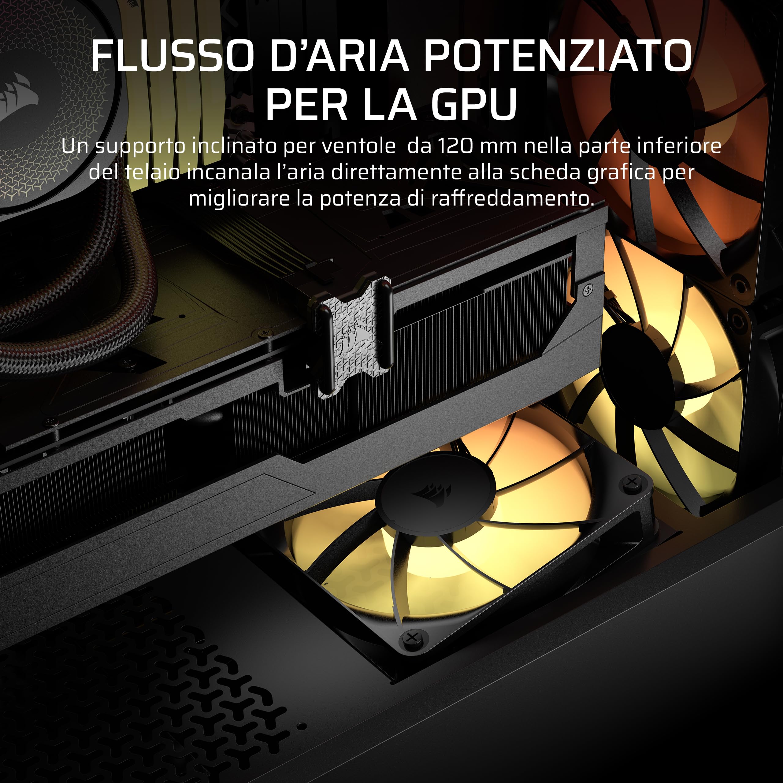 corsair-3200d-rs-argb-case-pc-mid-tower-nero-3-ventole-rs120-argb-radiatore-360m image 4