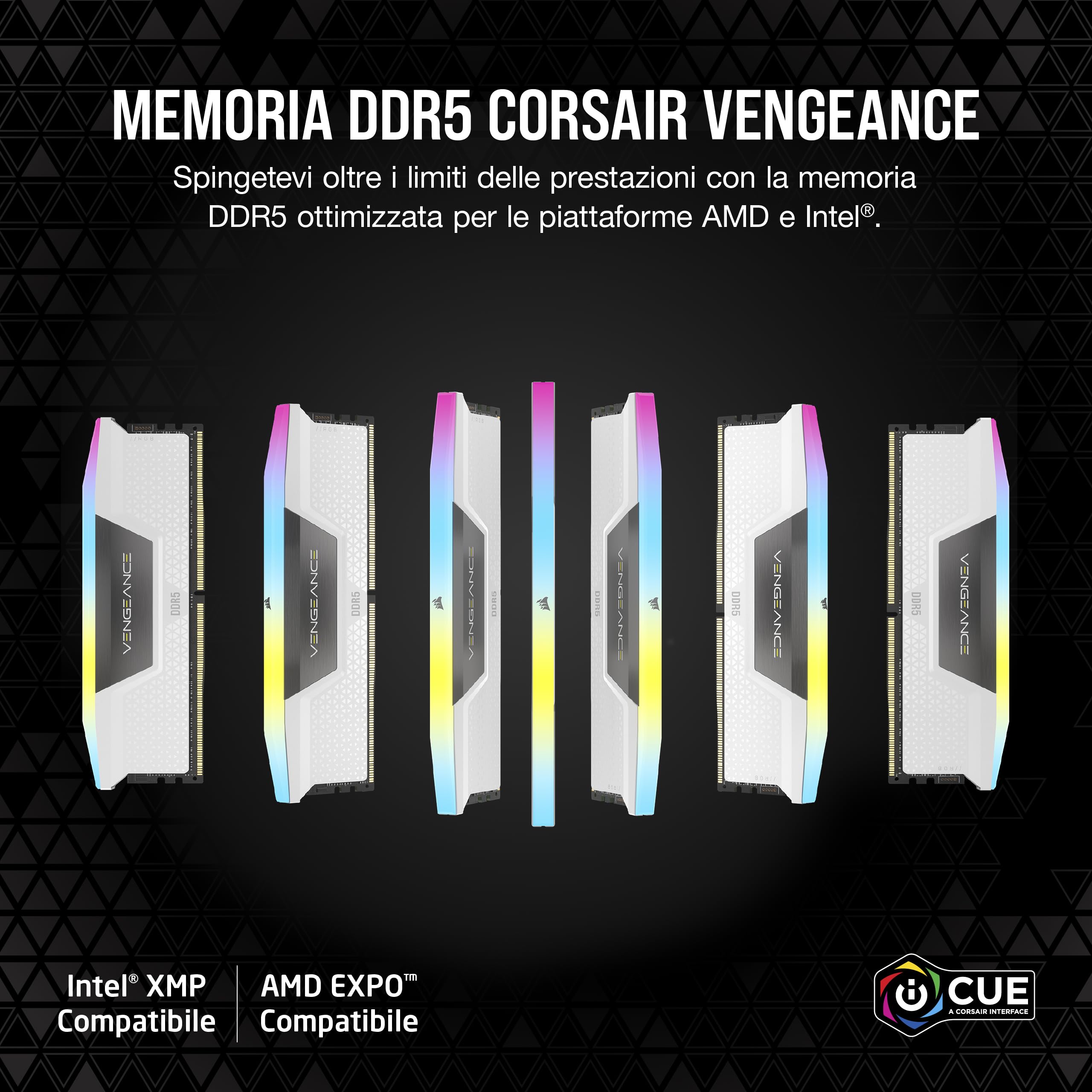 corsair-vengeance-rgb-ddr5-32gb-2x16gb-6400mhz-cl32-ram-desktop-bianca image 2