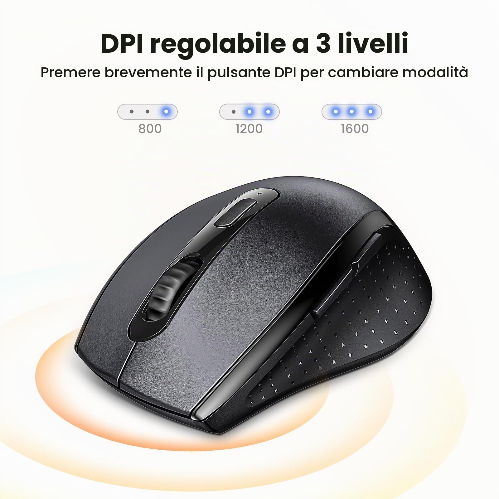 ugreen-mouse-wireless-ergonomico-2-4ghz-usb-1600-dpi-nero image 3