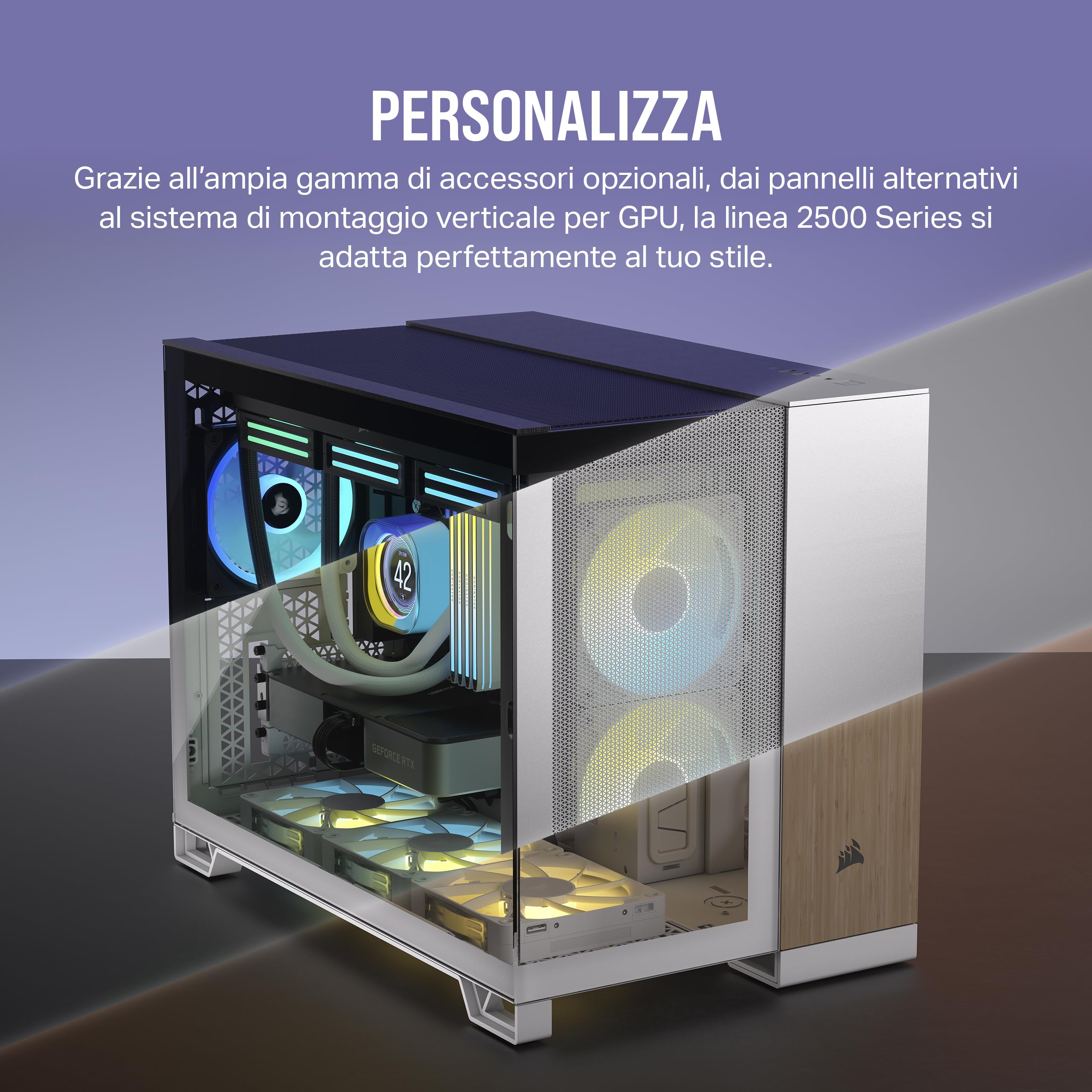 corsair-2500x-case-pc-matx-doppia-camera-vetro-temperato-nero-senza-ventole image 7