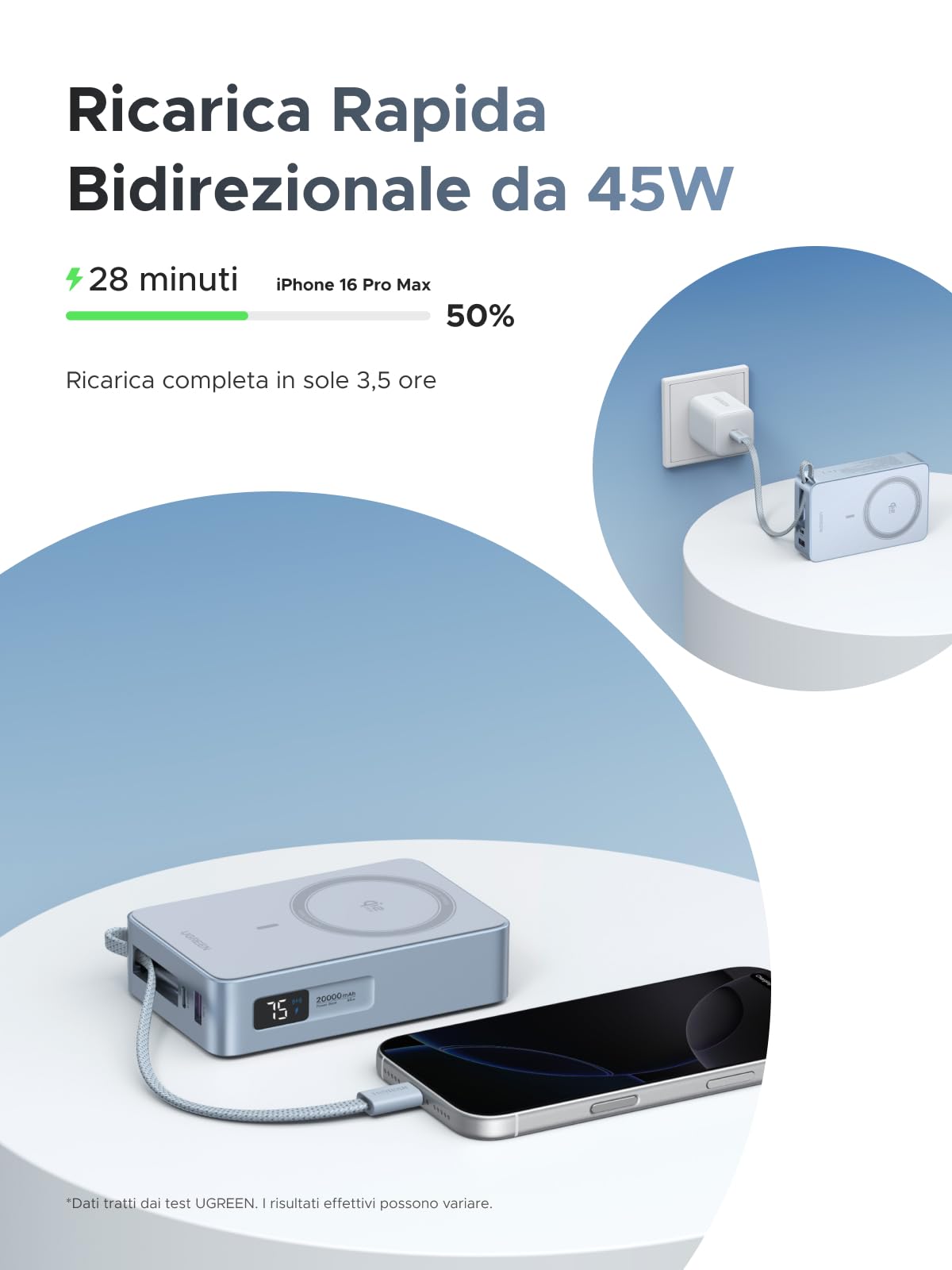 ugreen-magflow-qi2-25w-power-bank-magnetico-20000mah-con-cavo-usb-c-pd-30w image 3