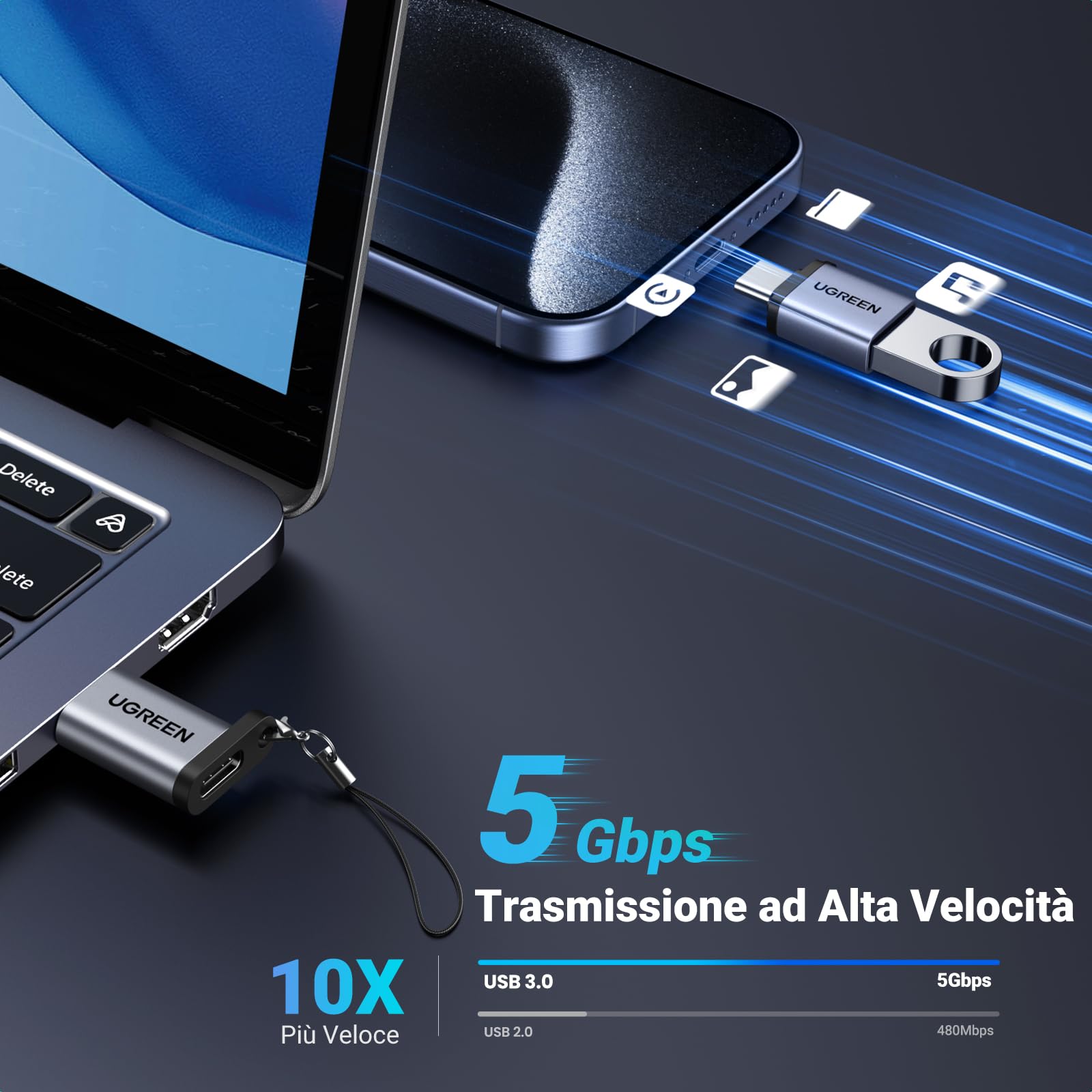 ugreen-adattatore-usb-c-a-usb-3-0-otg-5gbps-2-pack image 3