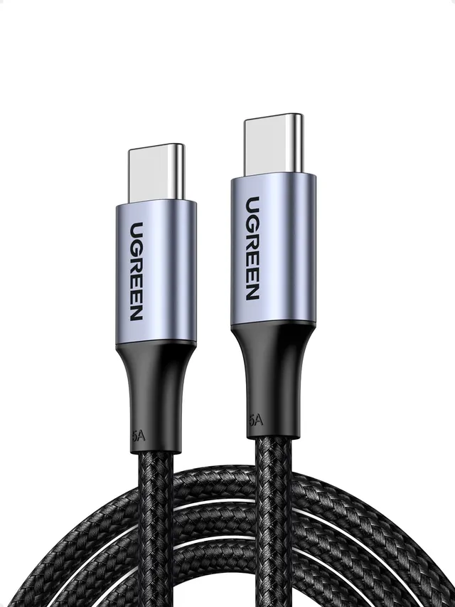 ugreen-zapix-cavo-usb-c-a-usb-c-100w-5a-nylon-1m-ricarica-rapida image 1