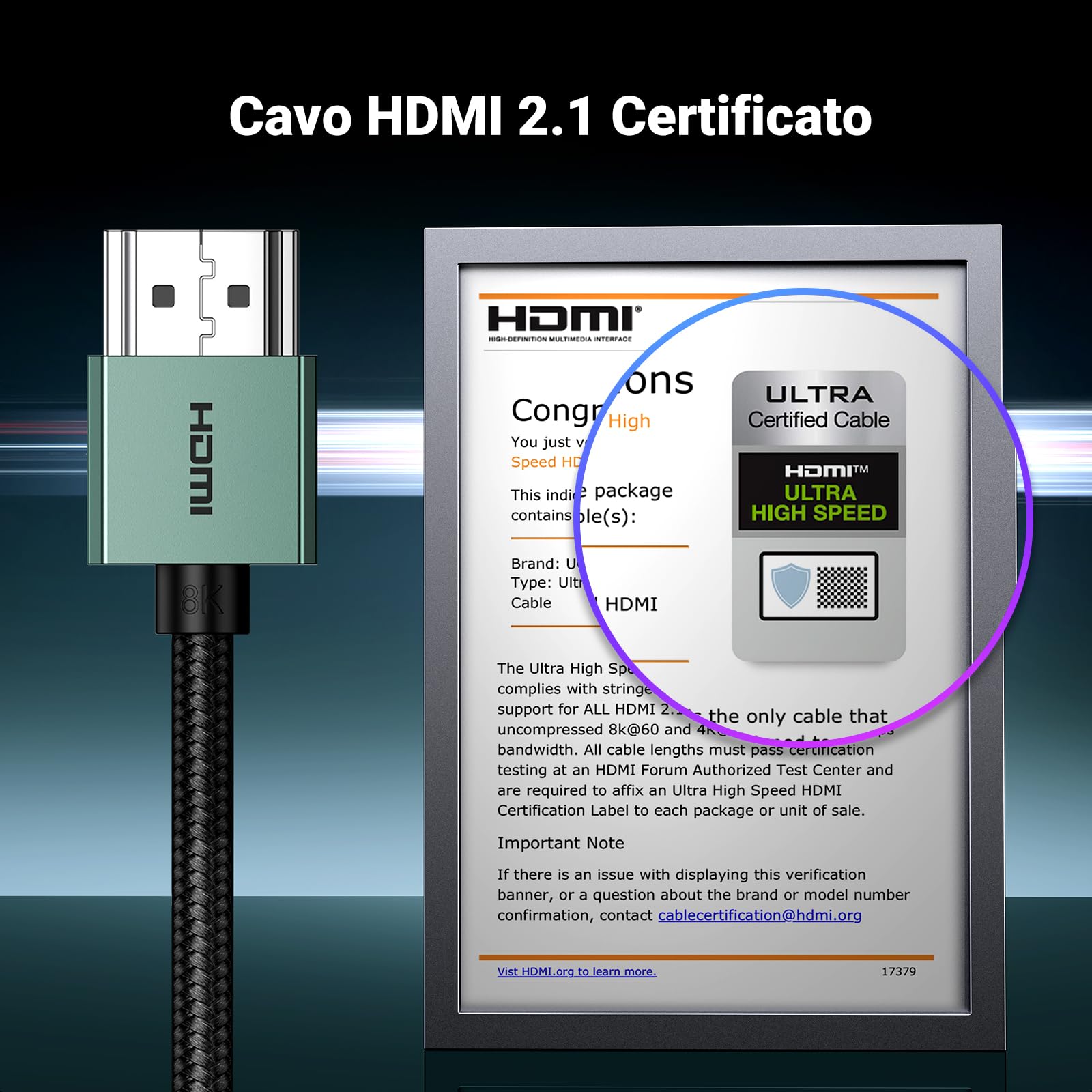 ugreen-cavo-hdmi-2-1-certificato-8k-60hz-4k-120hz-48-gbps-2-m-dynamic-hdr-earc-d image 8