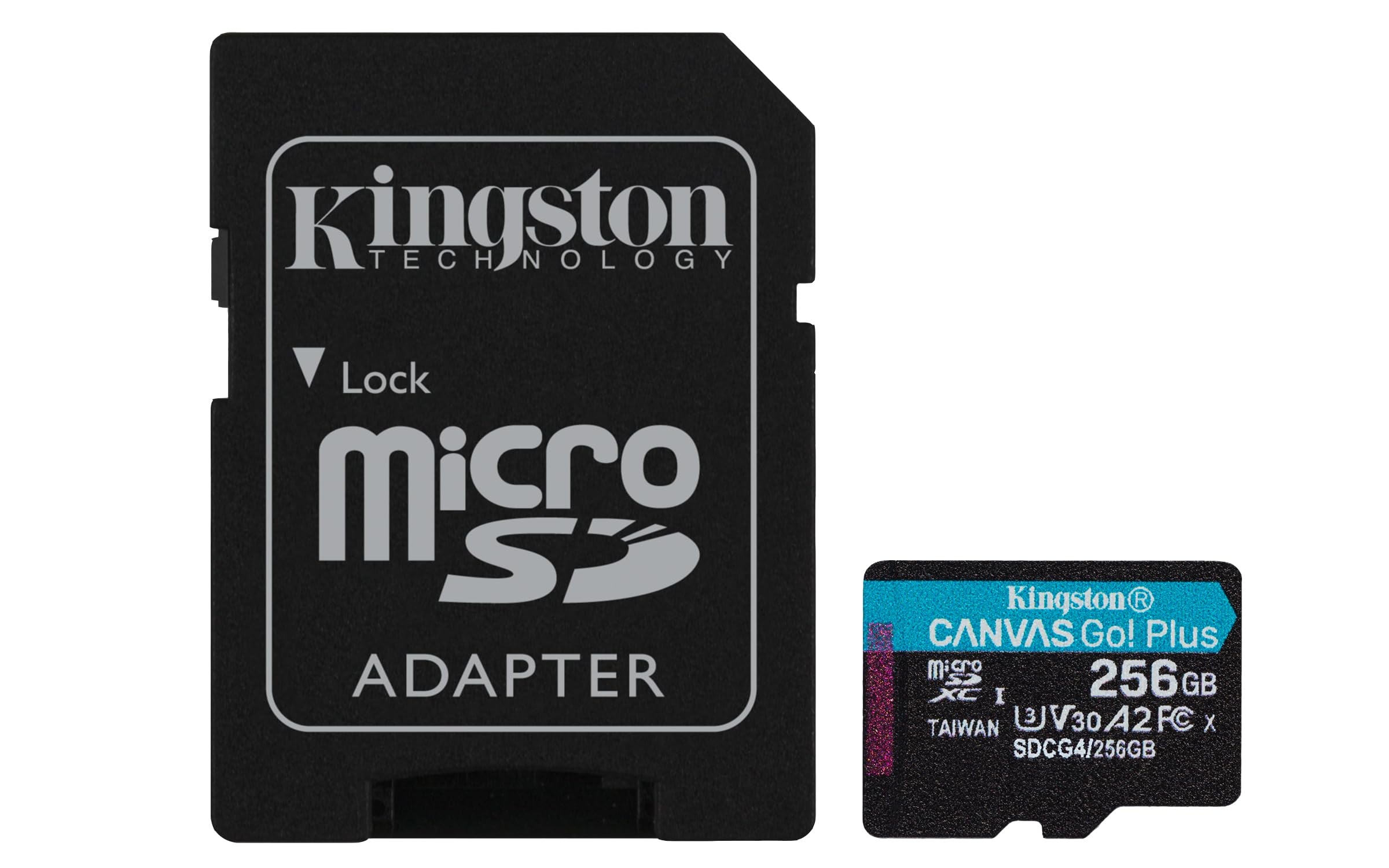 kingston-canvas-go-plus-microsdxc-256gb-gen4-200mb-s-a2-u3-v30-con-adattatore image 1