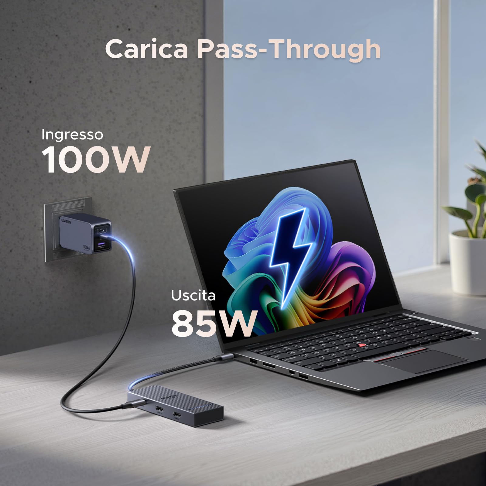 ugreen-revodok-pro-207-hub-usb-c-7-in-1-doppio-hdmi-4k60hz-100w image 5