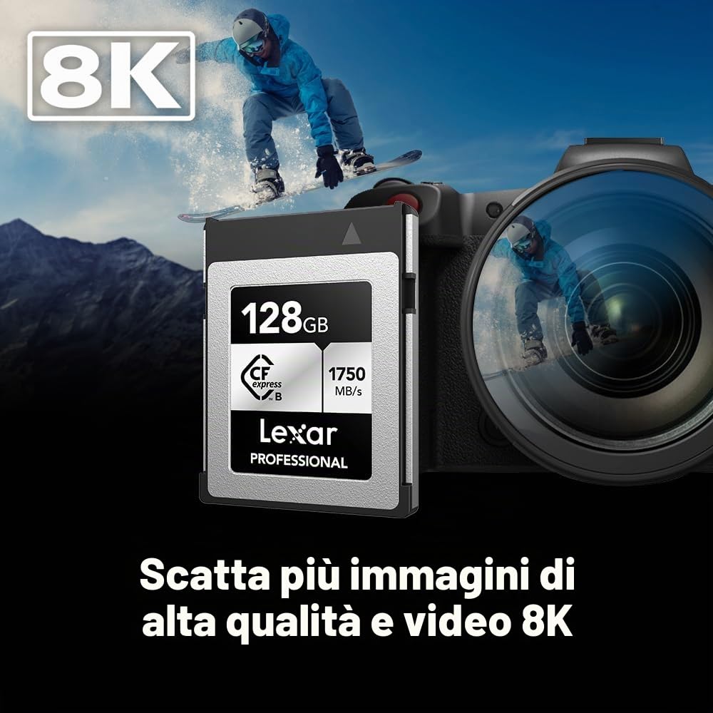 lexar-professional-silver-cfexpress-tipo-b-128gb-1000mb-s-grigio image 4