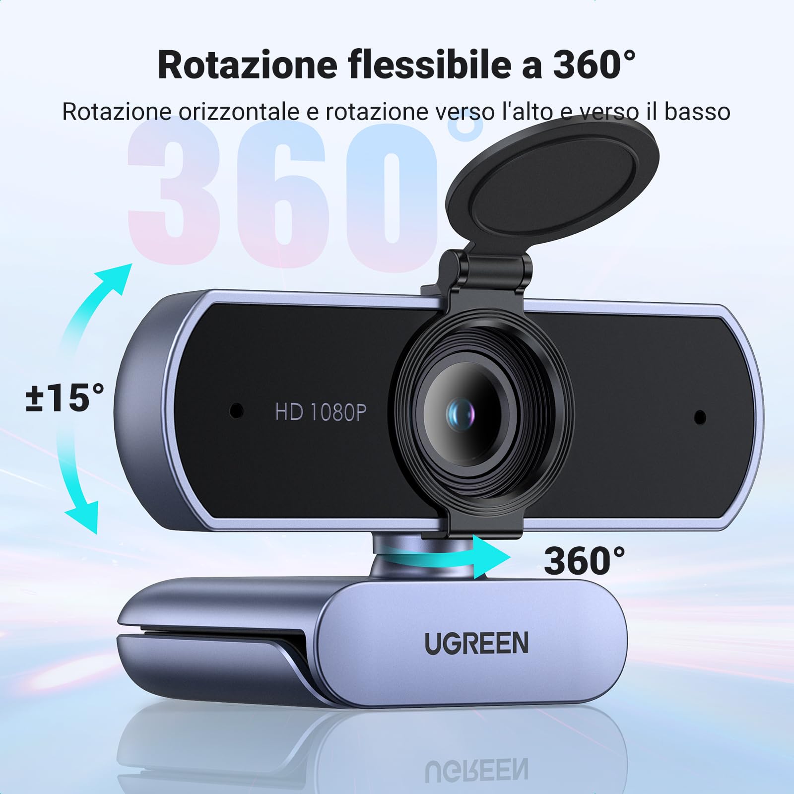 ugreen-webcam-full-hd-1080p-30fps-usb-a-con-microfono-grigio image 6