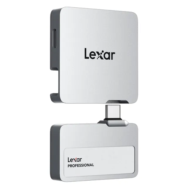 lexar-professional-go-ssd-portatile-1tb-con-hub-usb-c-1050mb-s-argento image 1