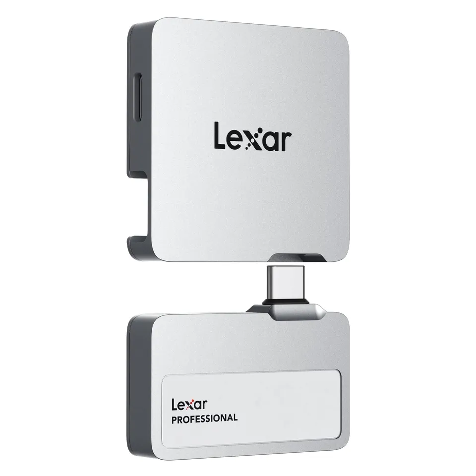 lexar-professional-go-ssd-portatile-1tb-con-hub-usb-c-1050mb-s-argento image 1