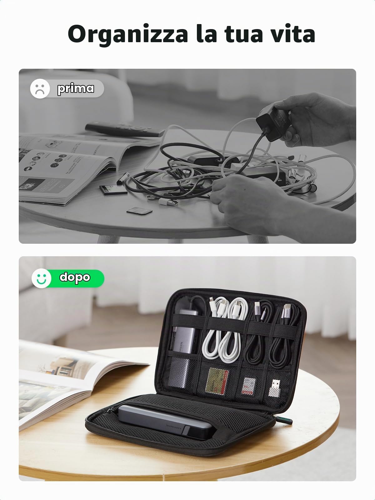 ugreen-organizer-cavi-borsa-da-viaggio-singolo-strato-per-ipad-mini-e-accessori image 2
