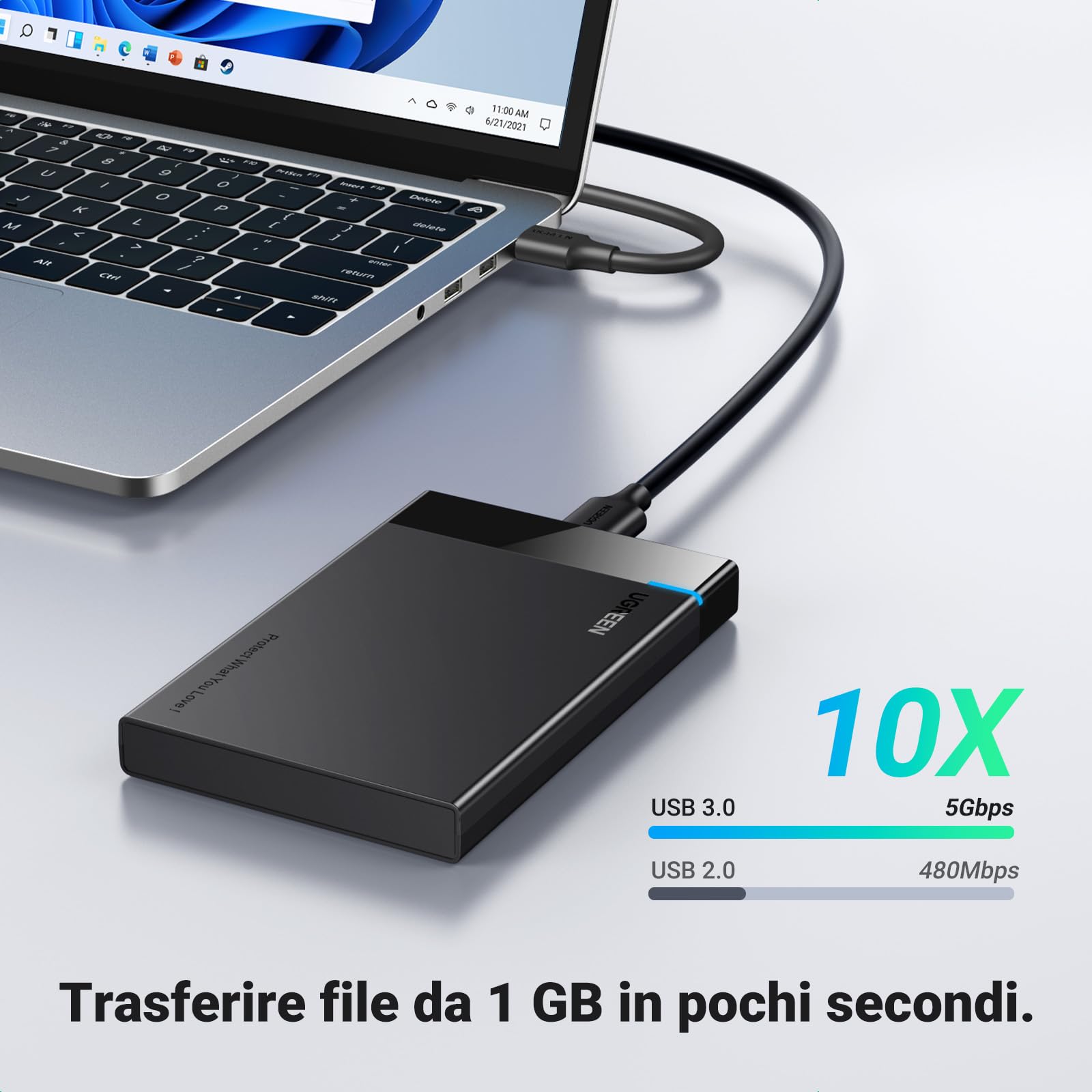 ugreen-case-esterno-per-hdd-ssd-2-5-usb-3-0-5gbps-nero image 2