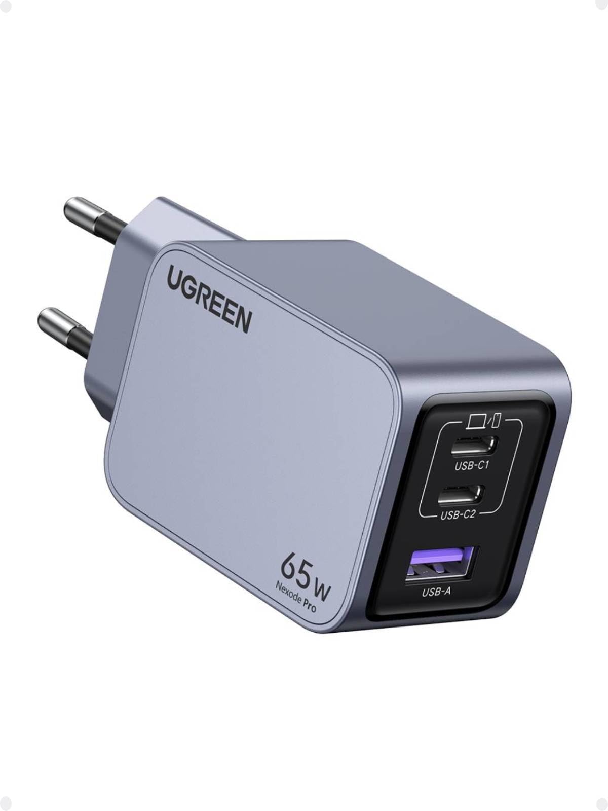 ugreen-nexode-pro-65w-caricatore-usb-c-gan-3-porte-pd-3-0-nero image 1