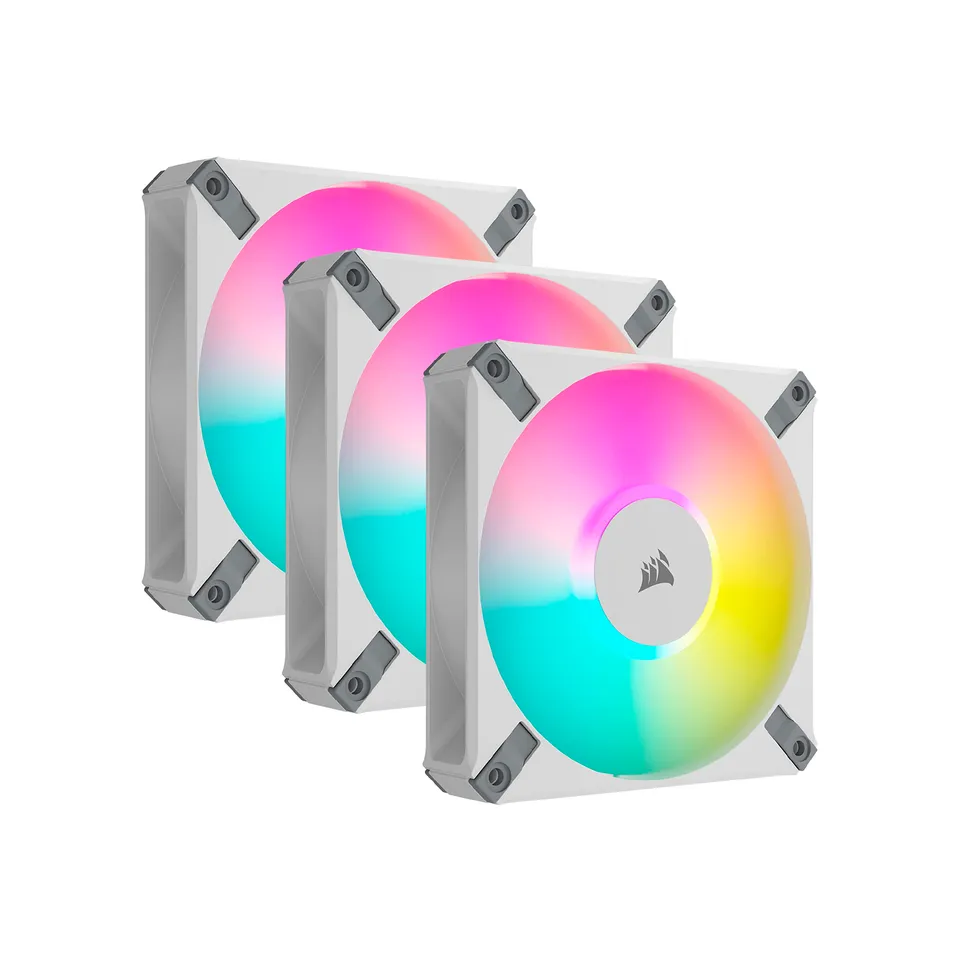 corsair-icue-af120-rgb-elite-kit-3-ventole-pwm-120-mm-bianco-con-controller image 1