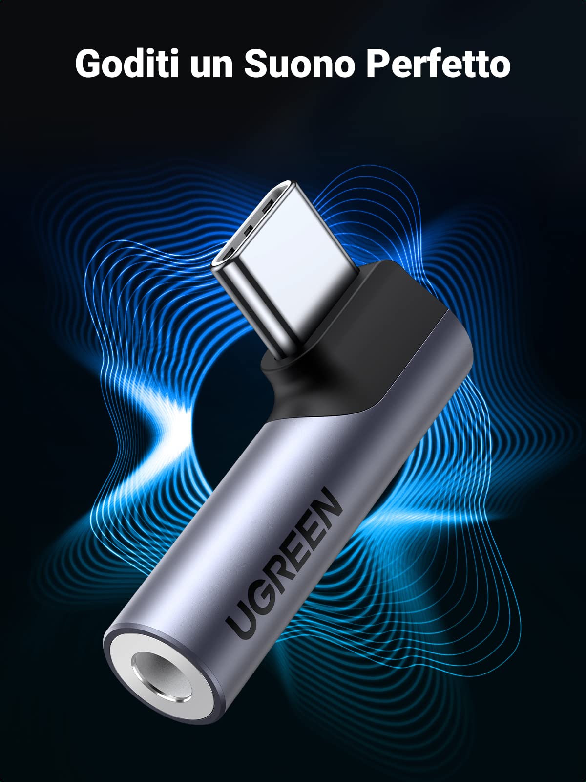 ugreen-adattatore-jack-audio-3-5-mm-a-usb-c-90-gradi-connettore-usb-tipo-c image 2