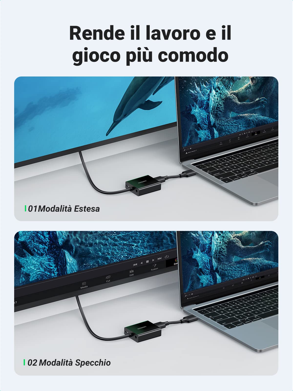 ugreen-adattatore-hdmi-femmina-a-vga-maschio-1080p-60hz-con-audio image 4