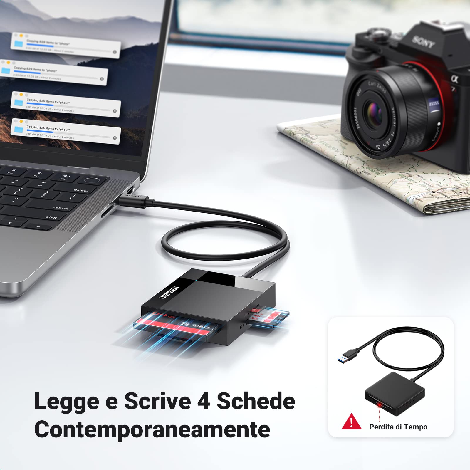 ugreen-lettore-schede-sd-tf-cf-ms-4-in-1-usb-c-104mb-s-fino-a-2tb image 4