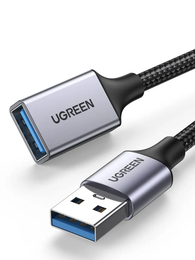 ugreen-cavo-prolunga-usb-3-0-nylon-maschio-a-femmina-5gbps-1m-alluminio image 1