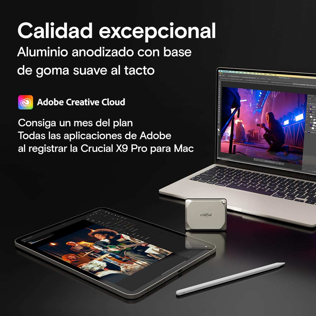 crucial-x9-pro-per-mac-1tb-ssd-esterno-portatile-usb-c-1050mb-s image 6