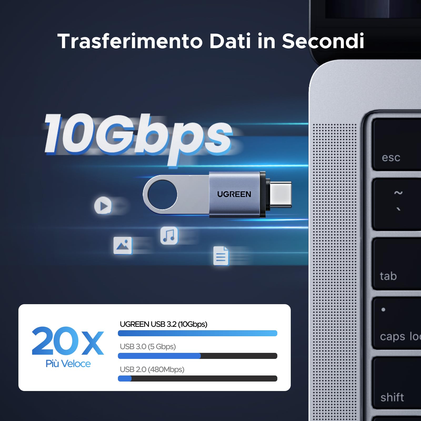 ugreen-adattatore-usb-c-a-usb-a-3-2-10gbps-otg-confezione-da-4-pezzi image 3