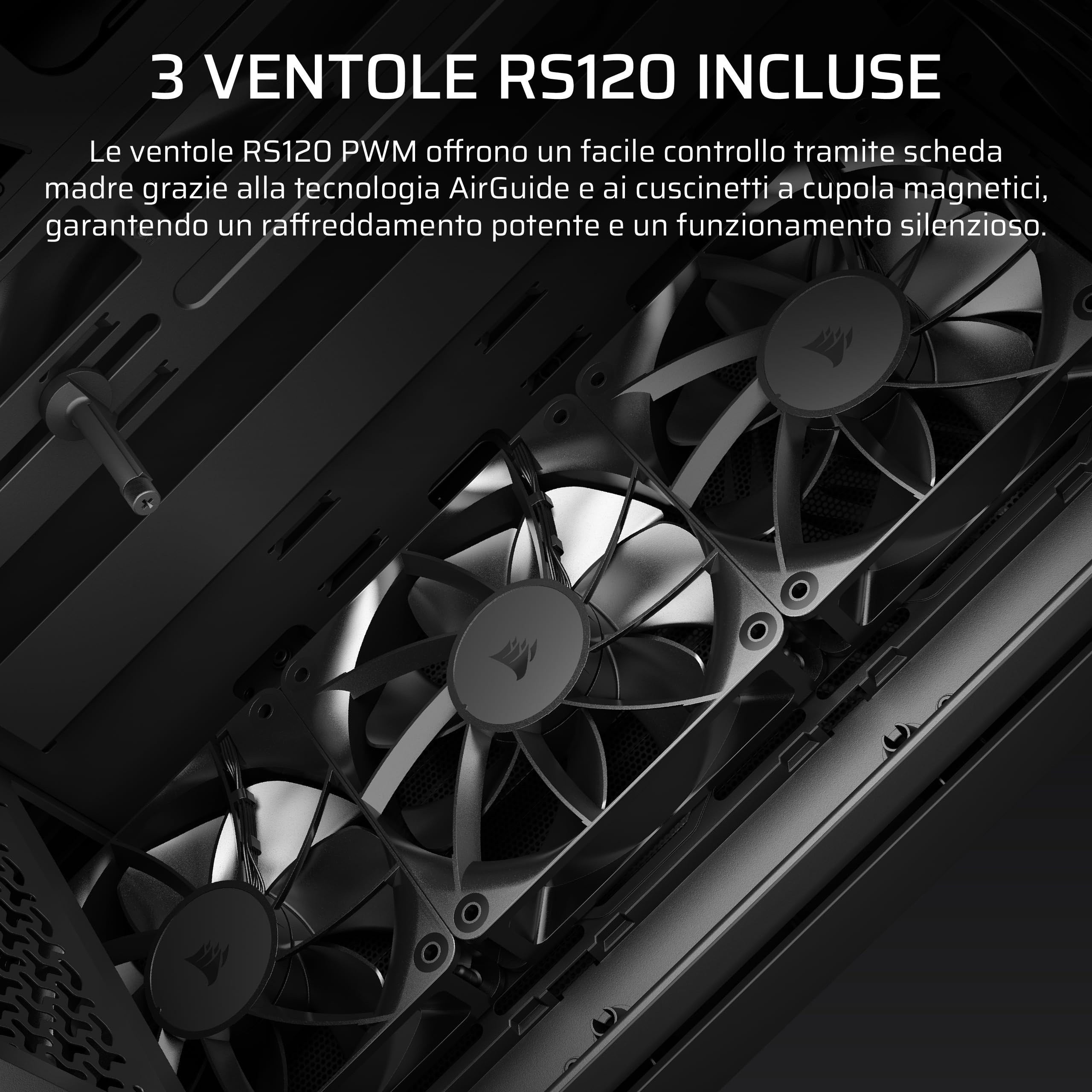 corsair-3200d-rs-case-pc-mid-tower-nero-con-3-ventole-rs120-e-radiatore-360mm image 5