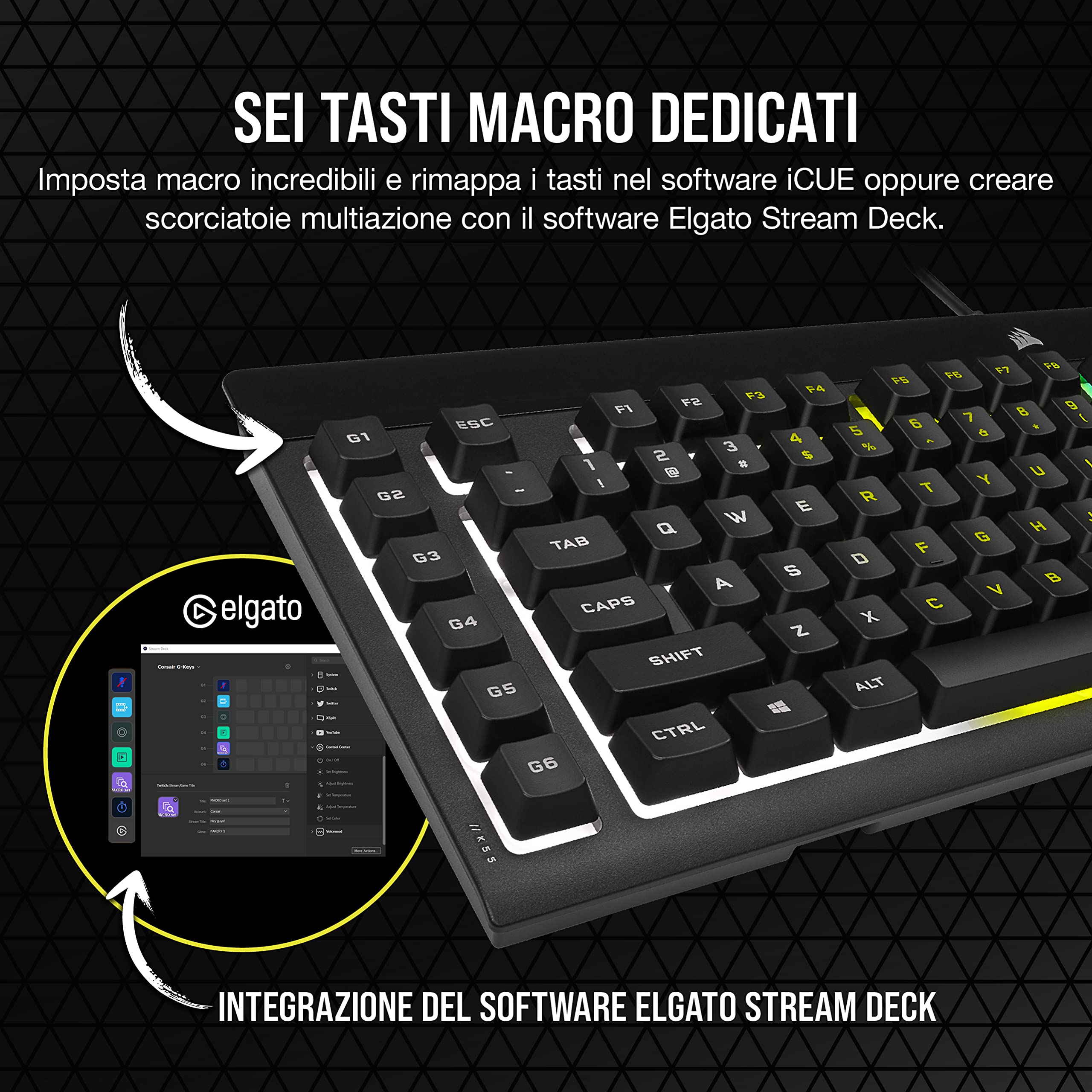 corsair-k55-rgb-pro-tastiera-gaming-cablata-a-membrana-con-6-tasti-macro-ip42-ne image 5