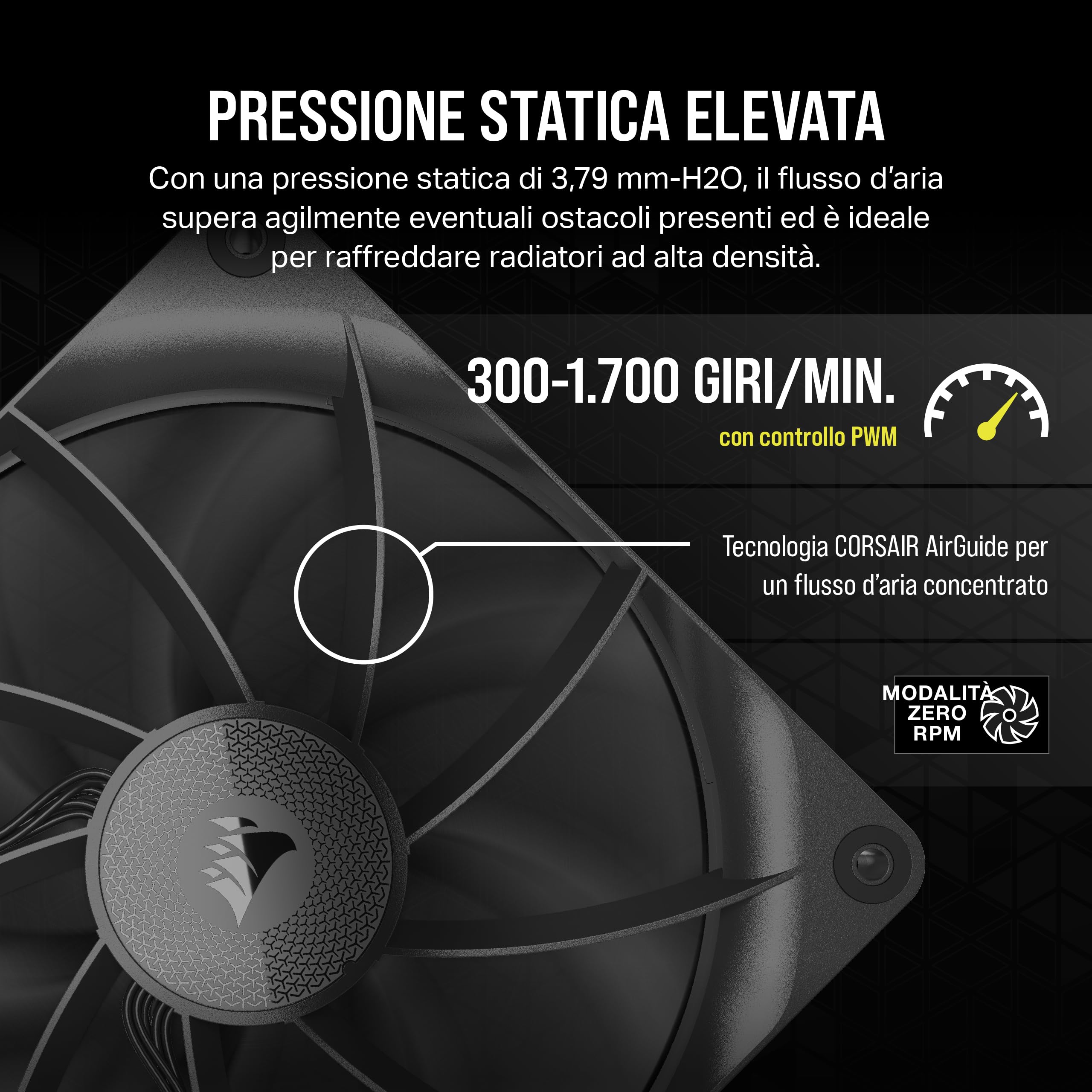 corsair-icue-link-rx140-140mm-ventola-pwm-nero-confezione-doppia-con-system-hub image 4