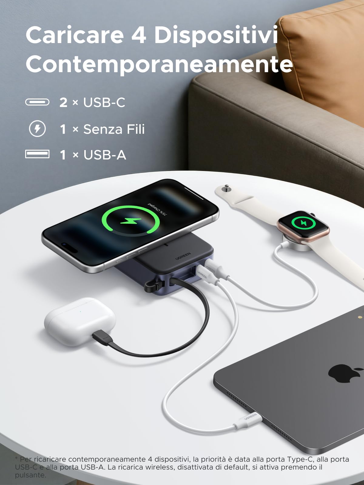ugreen-zapix-qi2-power-bank-magsafe-20000mah-30w-con-cavo-usb-c image 6