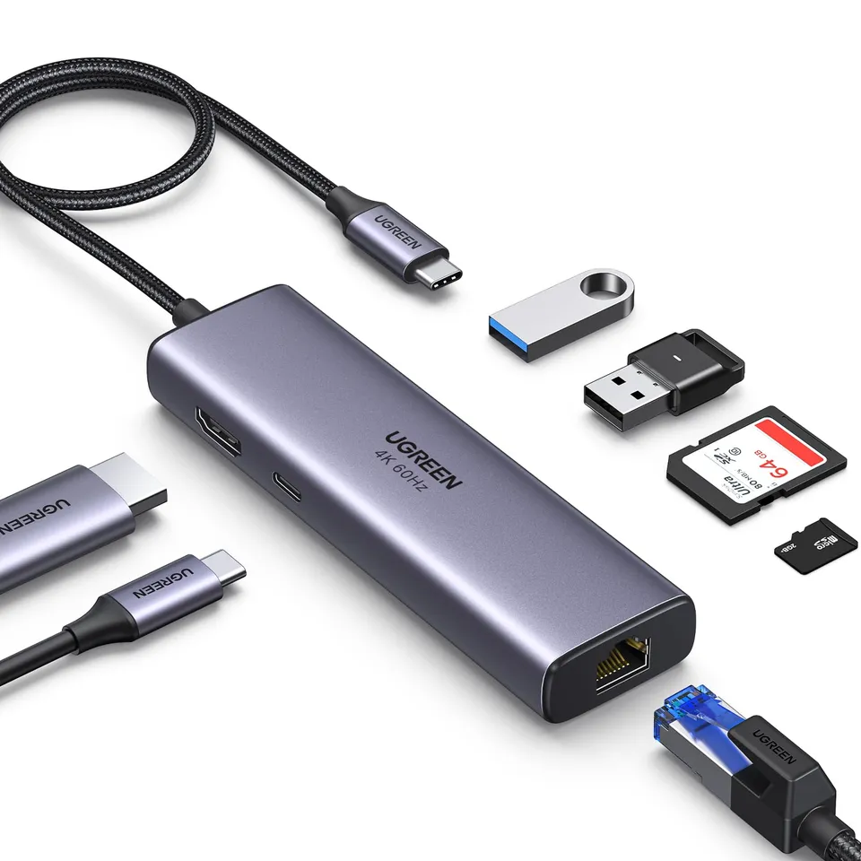 ugreen-revodok-107-hub-usb-c-7-in-1-docking-station-hdmi-4k-60hz-ethernet-gigabi image 1
