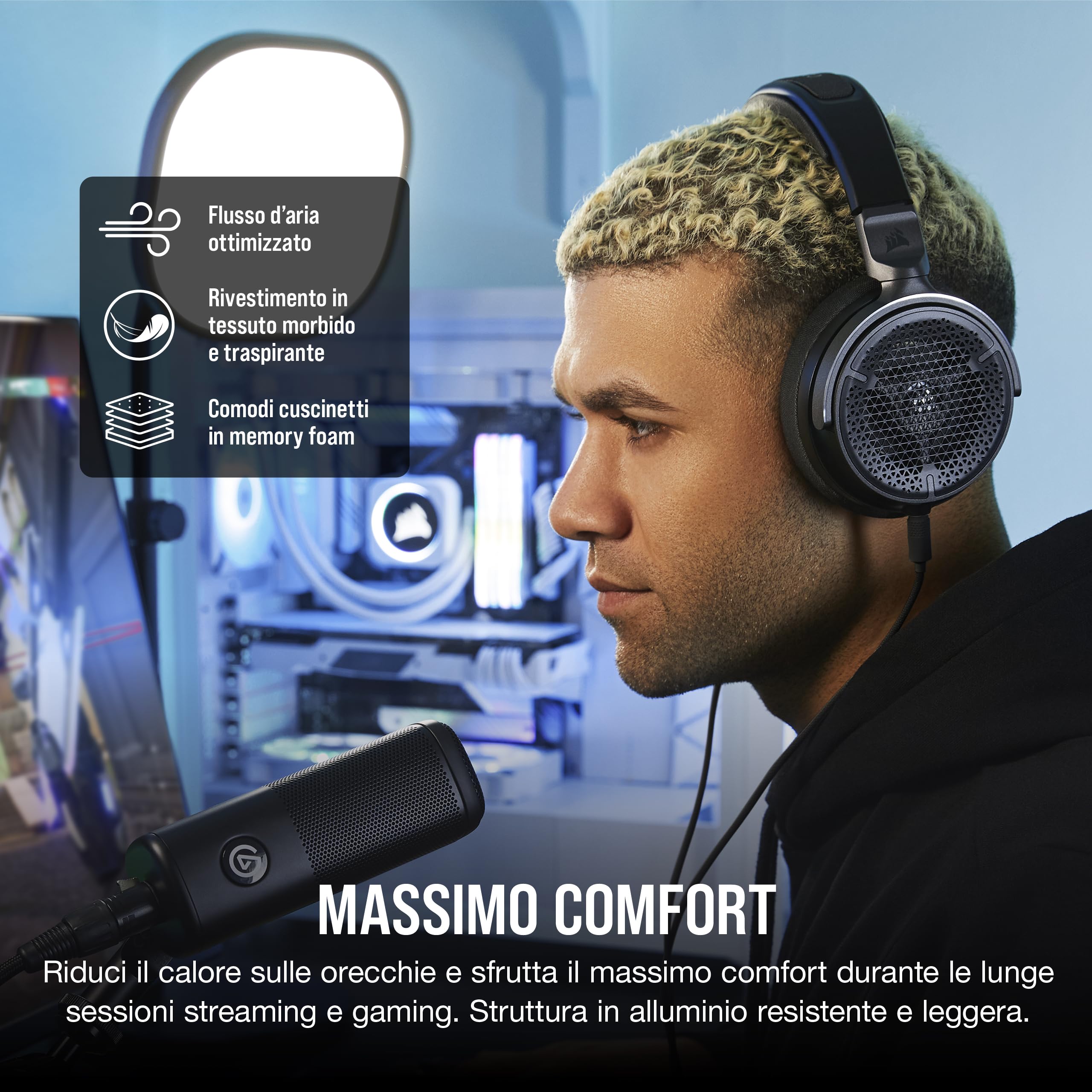 corsair-virtuoso-pro-cuffie-da-gioco-cablate-open-back-carbonio image 6