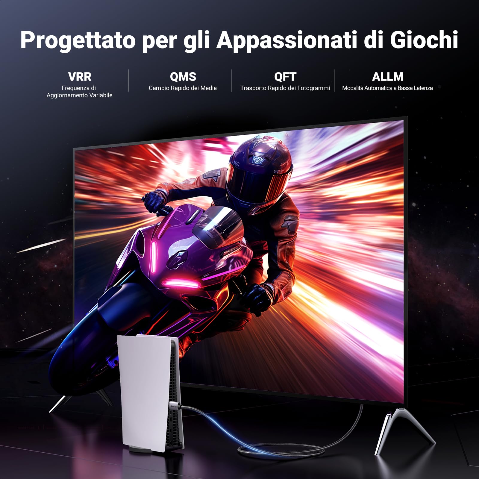 ugreen-cavo-hdmi-2-1-certificato-8k-60hz-4k-240hz-48gbps-2m-alluminio image 4