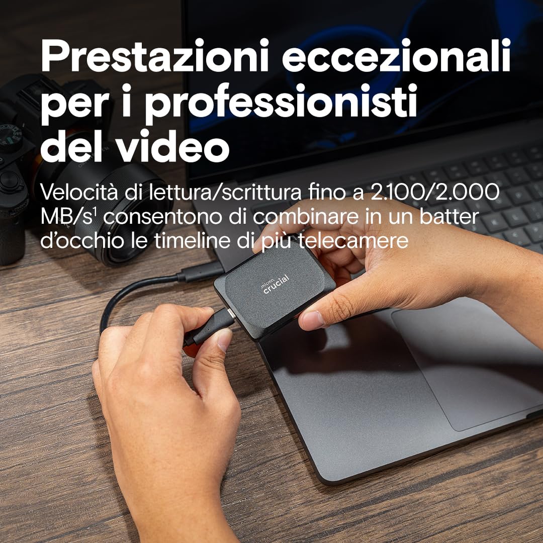 crucial-x10-pro-2tb-ssd-esterno-portatile-2100mb-s-usb-c-ct2000x10prossd902 image 2