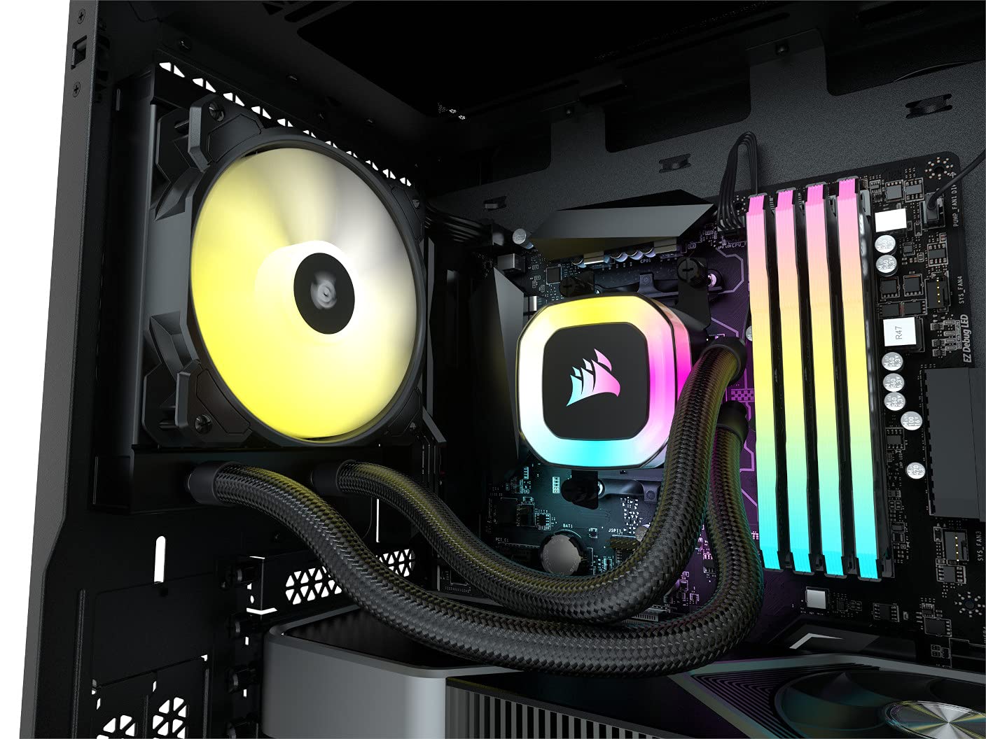 corsair-h55-rgb-dissipatore-a-liquido-120-mm-aio-nero image 4